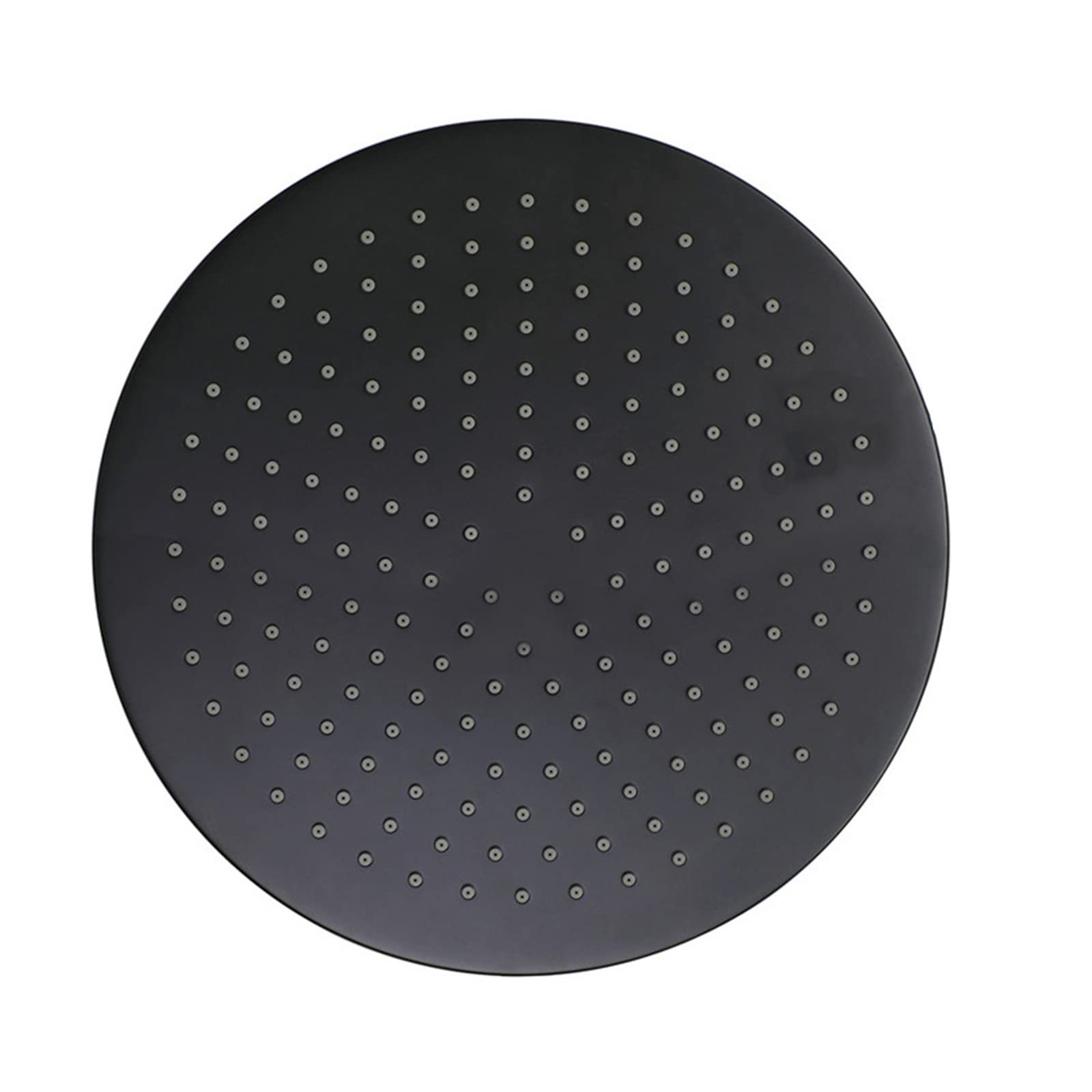 12 Inch Rainfall Shower Head - Black Round 30x30cm Anti-Scale Rain Shower with Adjustable Nozzle for Luxurious Spa-Like Bathroom Experience