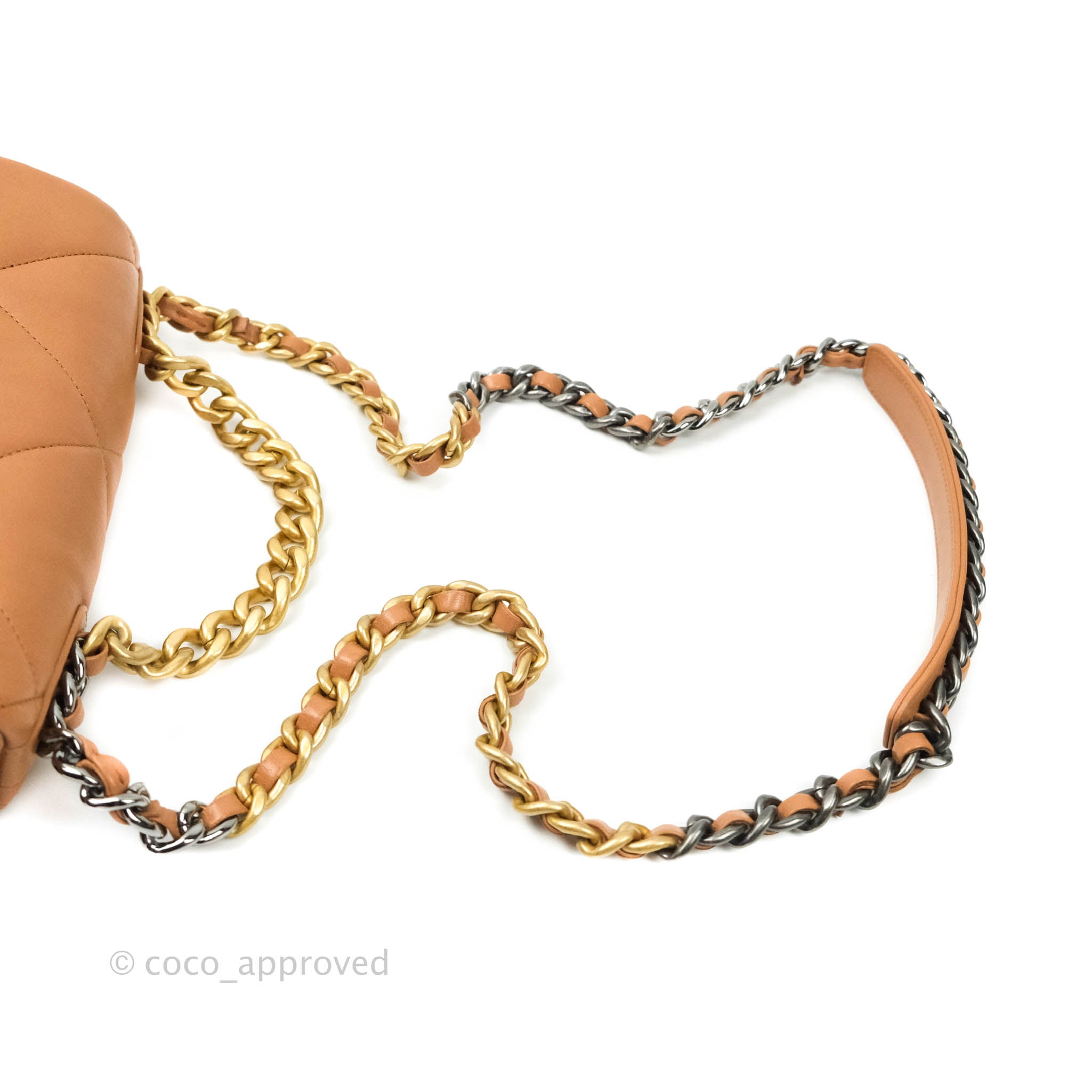 Chanel 19 Small Handbag in Dark Beige Caramel with Mixed Hardware - Perfect for Work, Travel & Evening Events