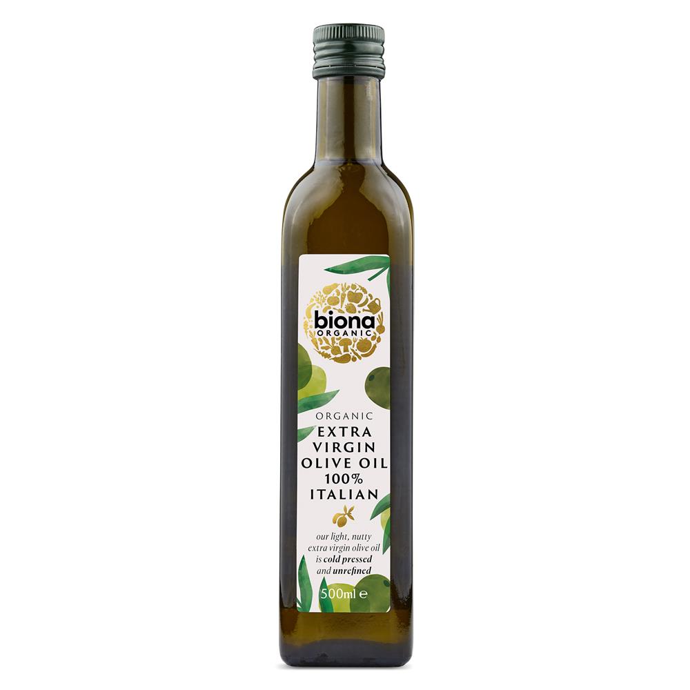 Biona Organic Extra Virgin Olive Oil 500ml - Cold Pressed, Unrefined, Rich in Antioxidants - Perfect for Cooking, Salad Dressings & Healthy Recipes