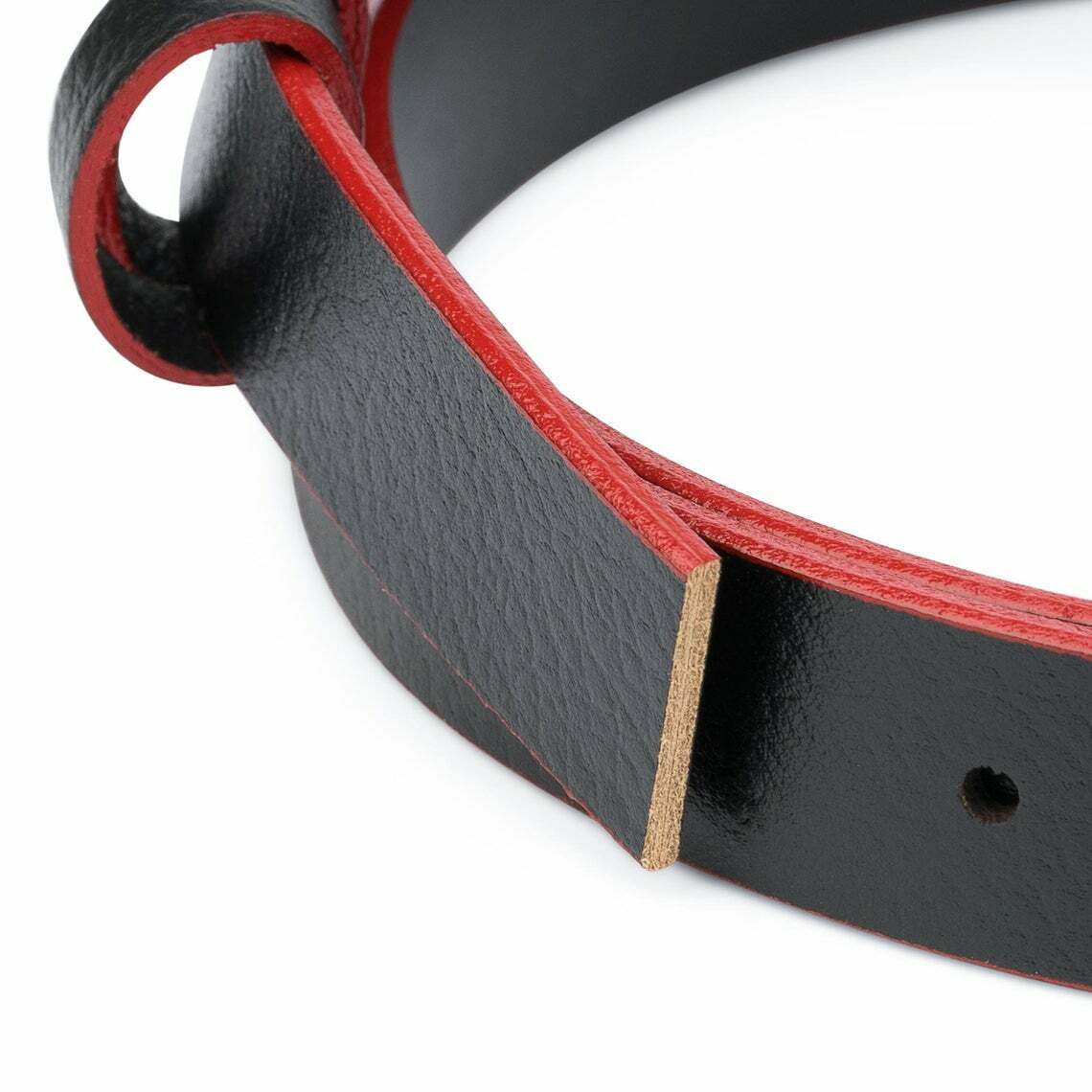 1 Inch Black Leather Belt Strap Replacement for Montblanc - Slim Narrow Design for Men & Women - Perfect for Office, Formal Events & Everyday Wear