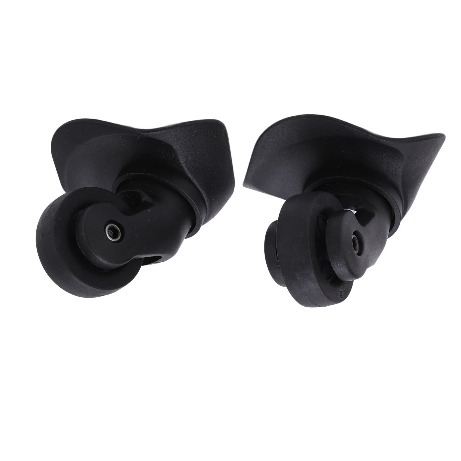 A23 Small Black Luggage Wheels - Silent & Smooth Swivel Casters - PP + PET Material - Easy Installation with Complete Screws Set (2-Pack) - Perfect for Suitcases, Travel Bags & Carry-Ons