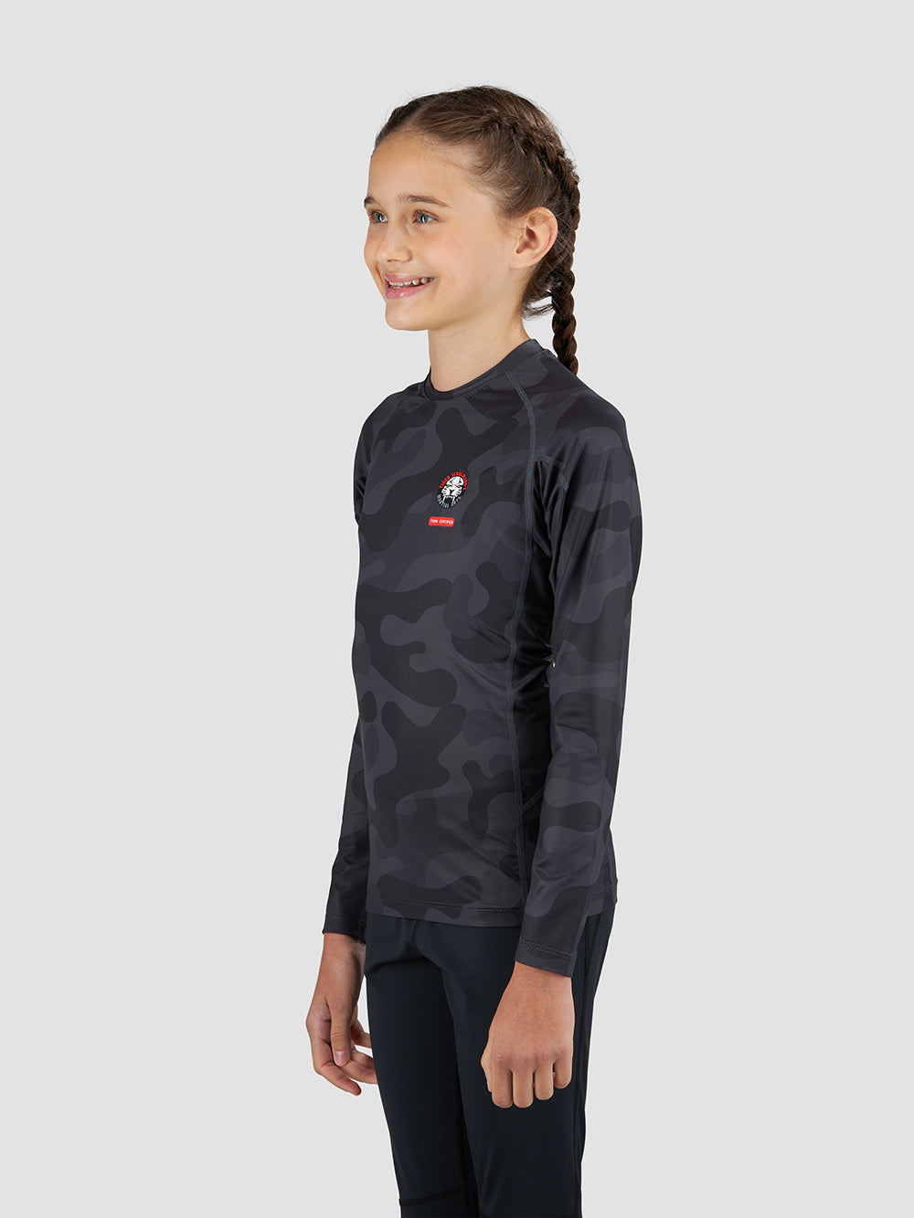 Rebel Kids Camo Rashguard - UPF 50+ Sun Protection Swim Shirt for Boys & Girls - Perfect for Swimming, Surfing, and Beach Activities