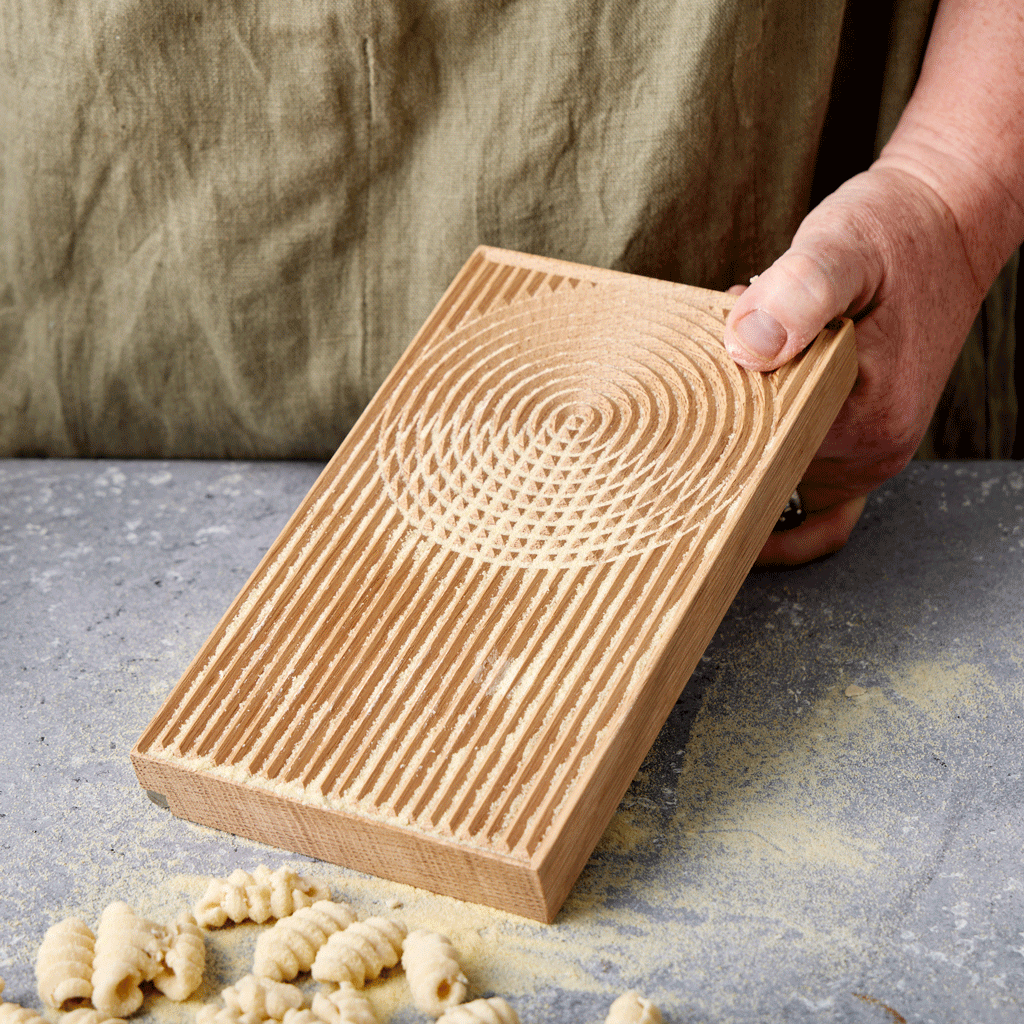 Handcrafted Oak Wood Pasta Board with Rolling Pin - Premium Dough Rolling & Cutting Surface for Homemade Pasta, Pizza Dough & Pastry Making