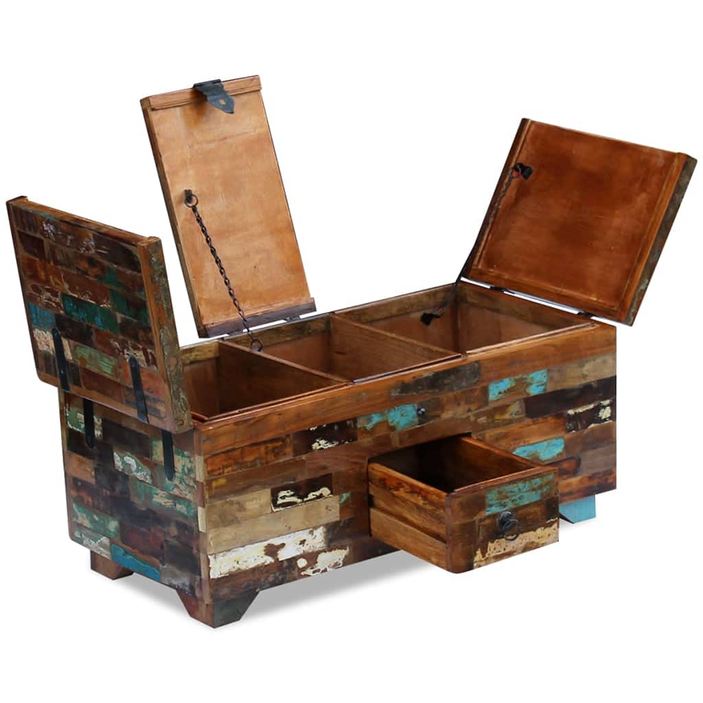 Reclaimed Wood Coffee Table Box Chest 31.5
