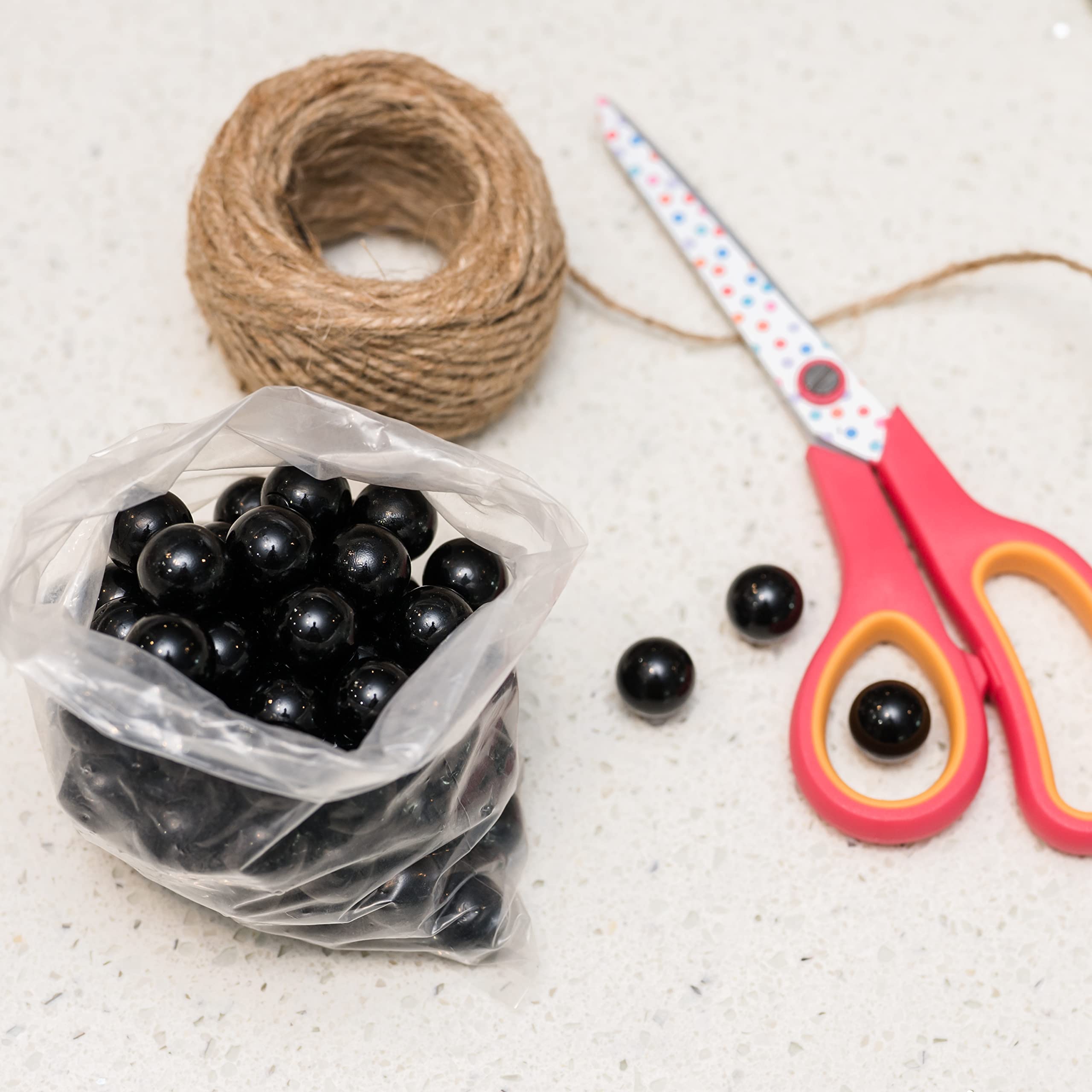 Galashield Black Glass Marbles for Vases - 5lb Bulk Vase Fillers (Approx. 400pcs) - Decorative Round Glass Beads for Home Decor, Centerpieces & Floral Arrangements