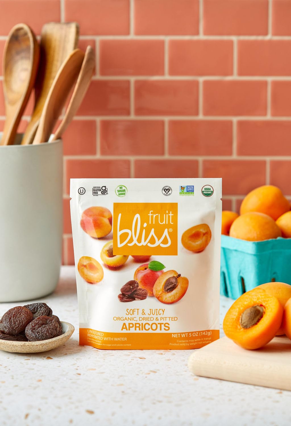 Organic Unsulfured Turkish Dried Apricots - Non-GMO, Gluten-Free Healthy Snack (3 Pack, 5 oz Each) - Perfect for On-the-Go, Post-Workout & Kids Lunch Boxes