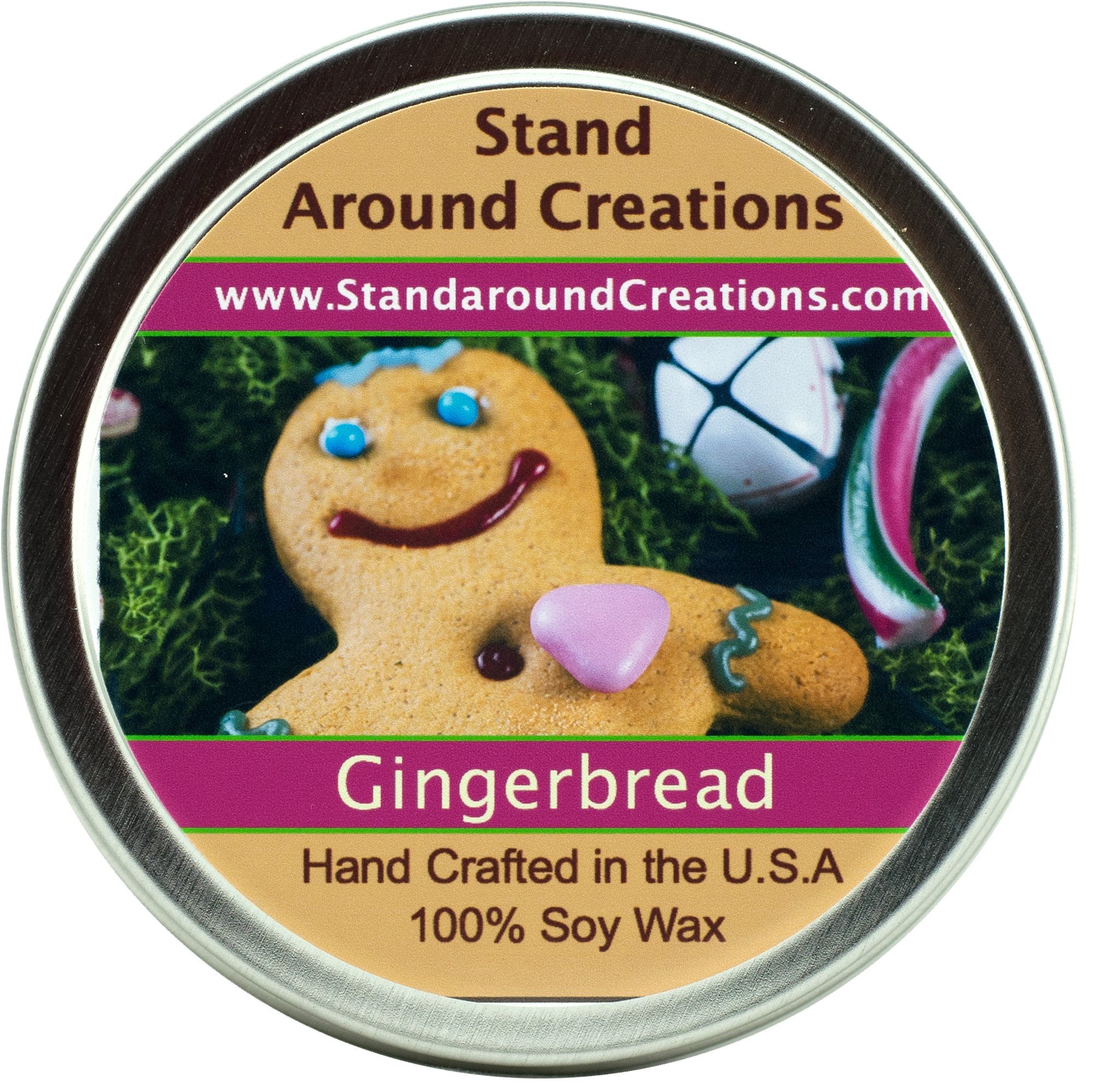 Premium 100% Natural Soy Wax Aromatherapy Candle - 8oz Gingerbread Spice Scented Candle with Vanilla, Nutmeg, Cinnamon & Ginger - Perfect for Relaxation, Meditation & Holiday Home Decor