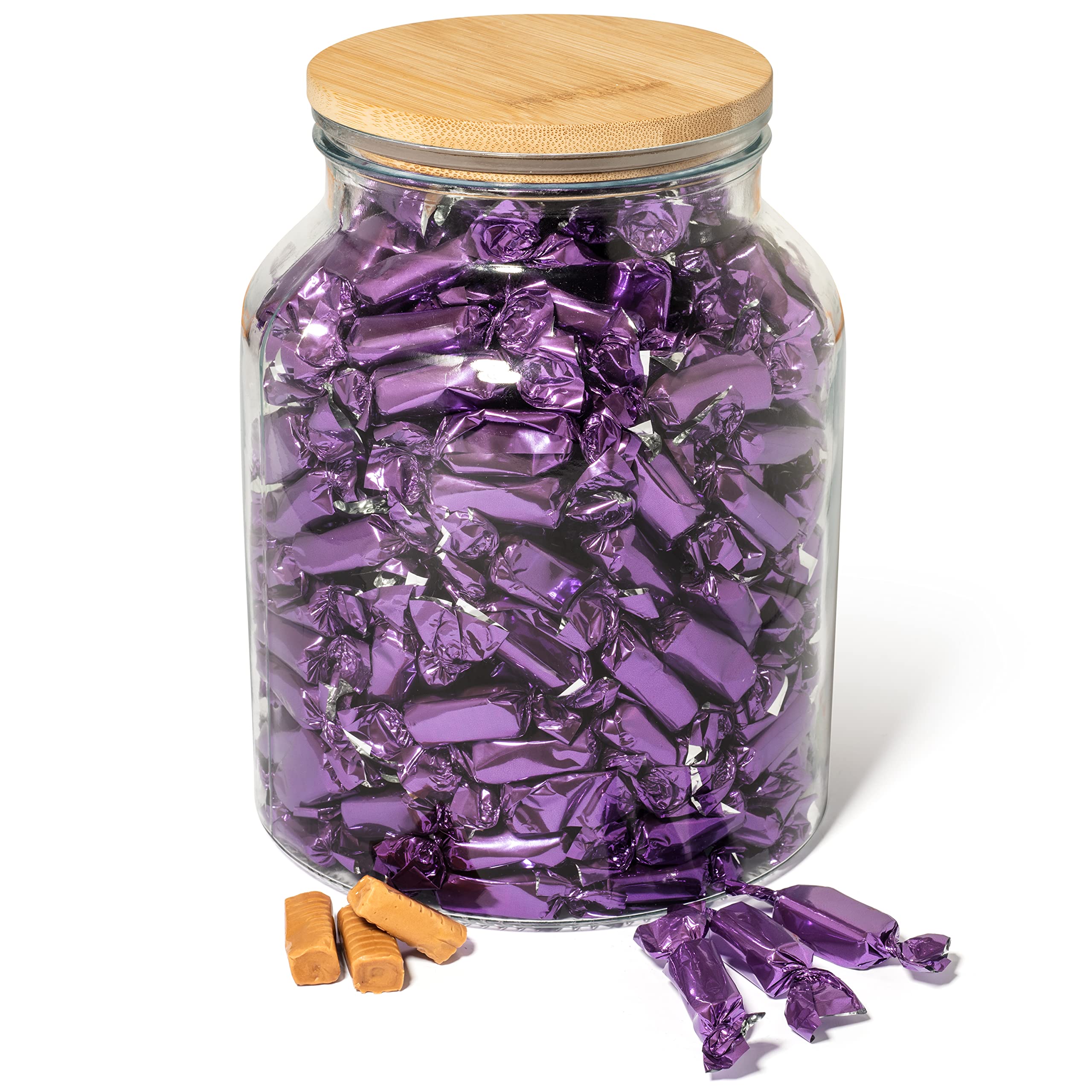 Premium Individually Wrapped Purple Toffee Milk Caramel Candies - 2 Pound Bag (Approx. 190 Pieces) - Perfect for Halloween Treats, Party Favors & Gift Baskets