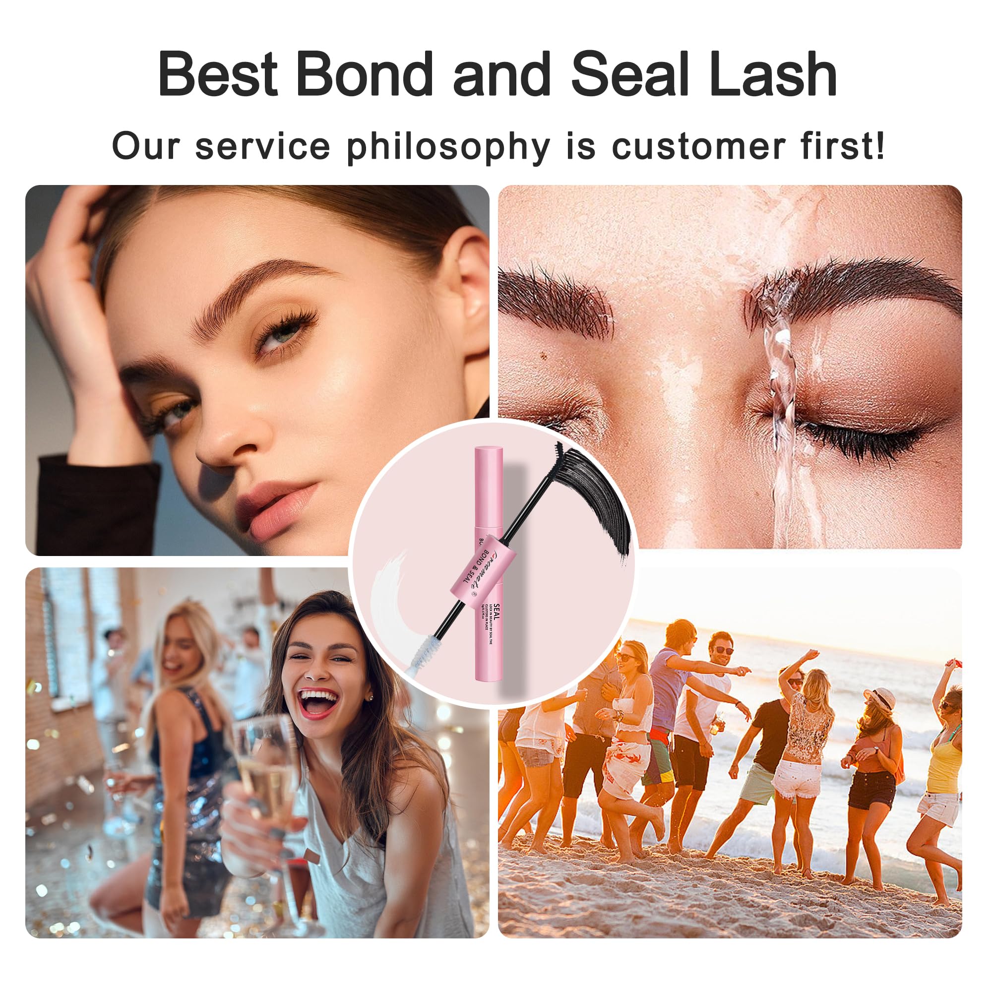 Best Latex-Free Waterproof Eyelash Glue - Super Strong Hold Cluster Lash Adhesive for Extensions | Long-Lasting, Safe & Gentle Formula | Perfect for Daily Wear, Special Occasions & Professional Use