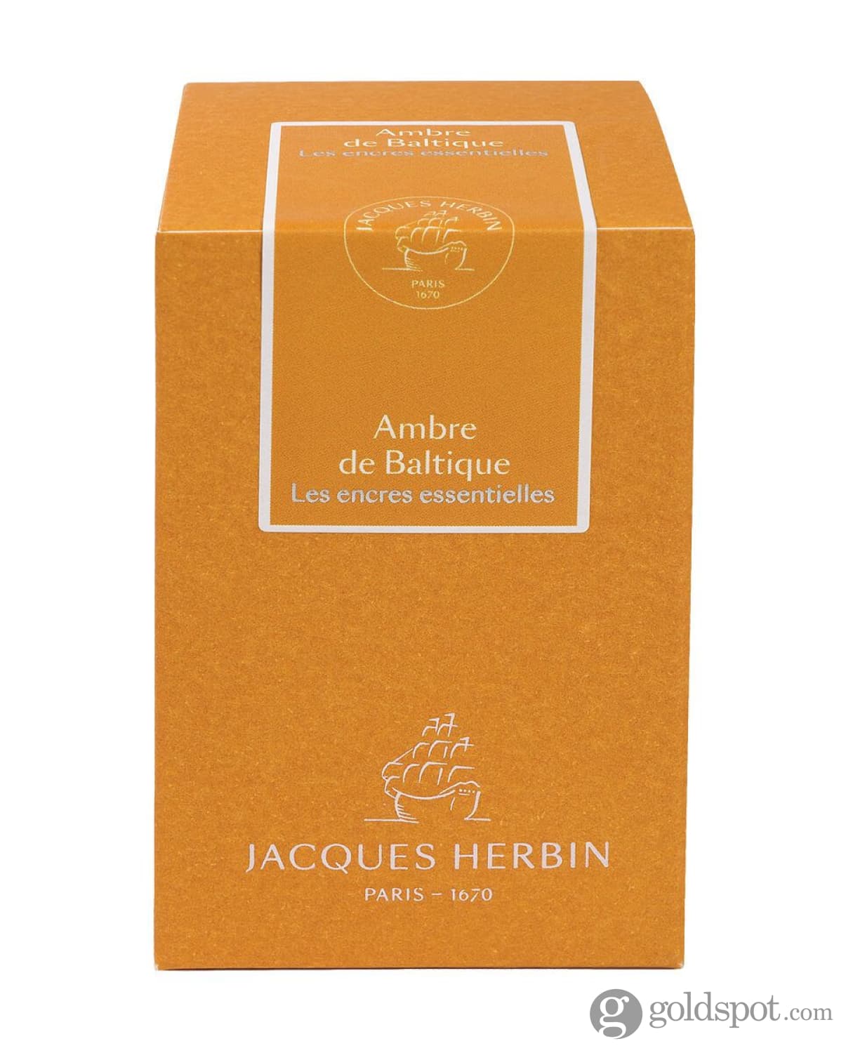 J. Herbin Ambre de Baltique Fountain Pen Ink - 50mL Bottle, Premium Writing Ink for Calligraphy & Journaling - Perfect for Elegant Handwriting & Artistic Projects