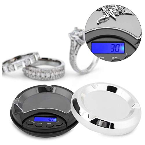 Precision Digital Jewelry Scale with Ashtray Design - Accurate Gram Scale for Diamonds, Gold, Silver & Small Items - Perfect for Home, Jewelers & Labs