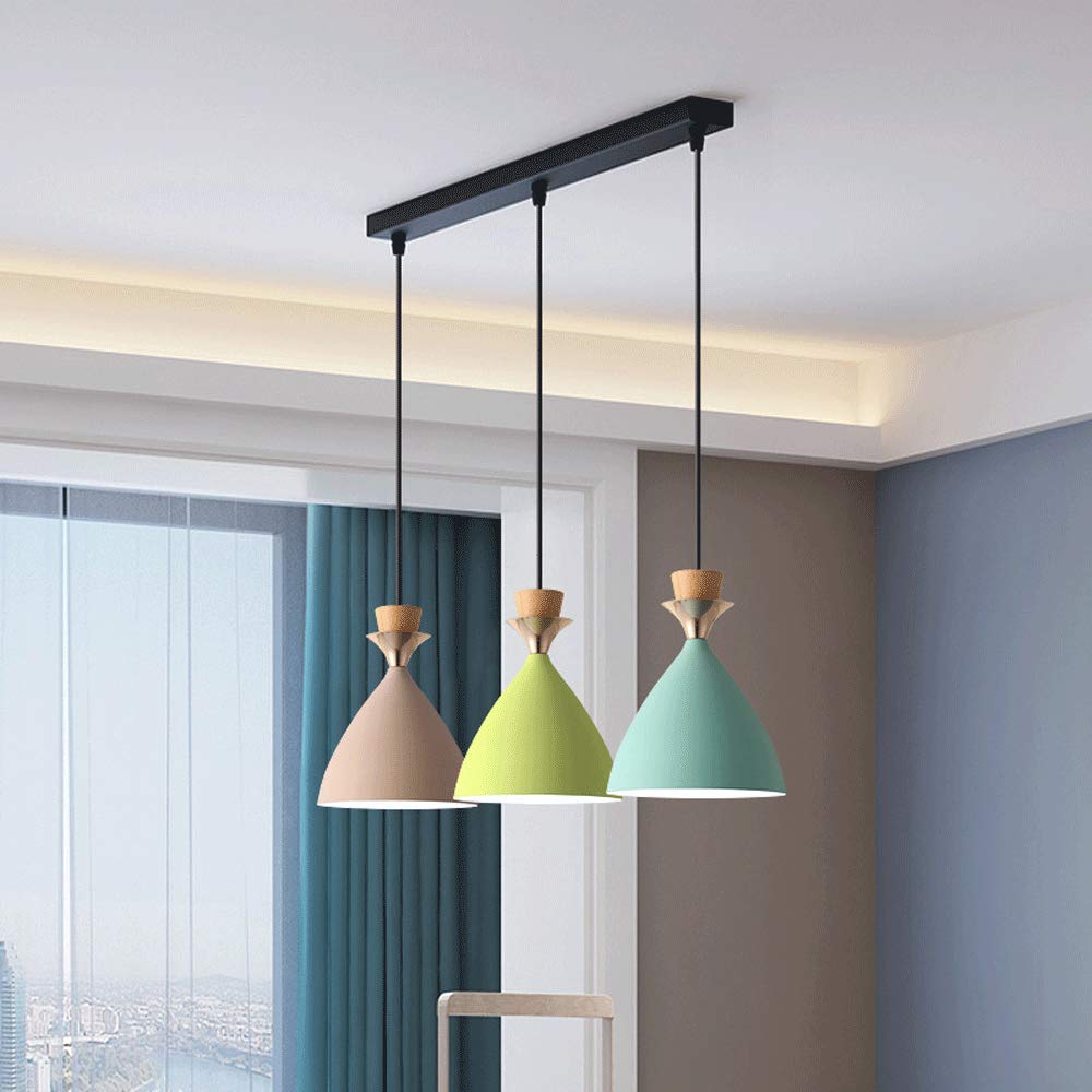 Scandinavian Modern Pendant Lights - 3 Long Plate Ceiling Lamps for Dining Room, Bar, Coffee Shop, Bedroom & Living Room | Industrial Lighting for Corridors & Balconies | Creative Home & Commercial Decor