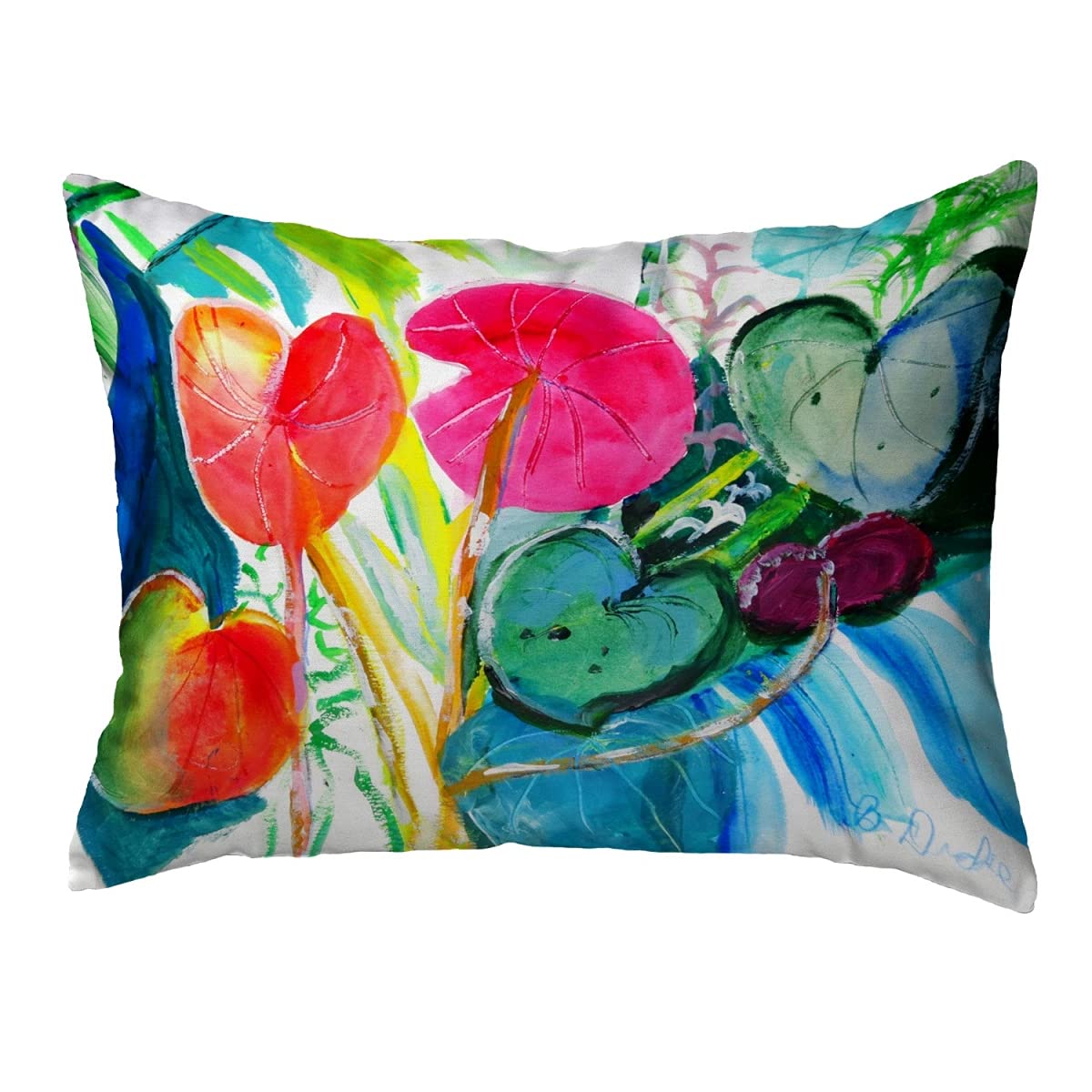Betsy Drake NC1130 Decorative Throw Pillow 16x20 Inches - Multi-Color for Living Room, Bedroom & Sofa