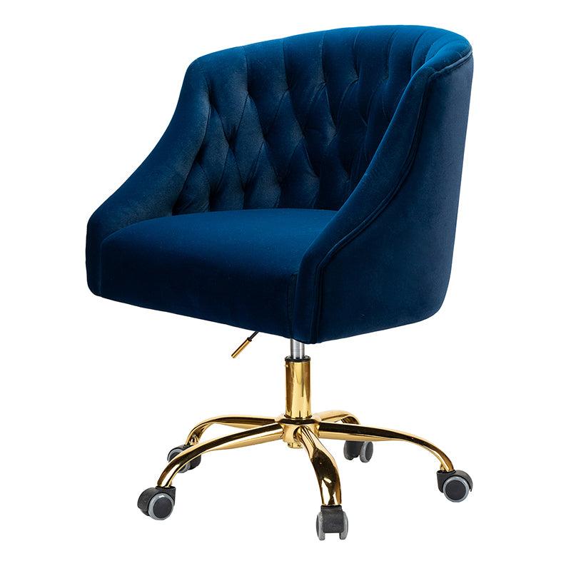 Penelope Velvet Tufted Office Chair - Ergonomic Executive Desk Chair with Lumbar Support - Perfect for Home Office, Gaming & Workspace Comfort