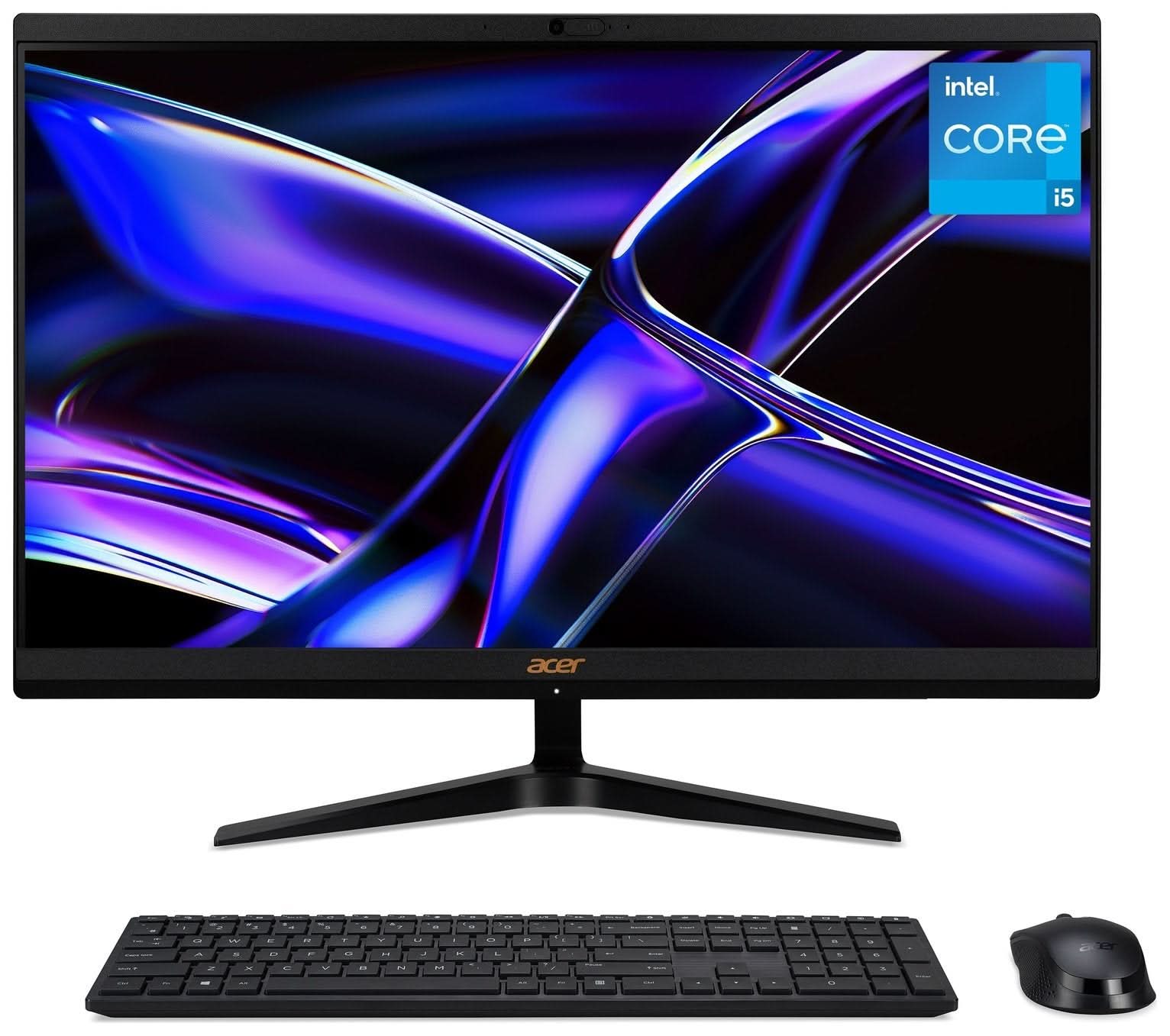 Acer C24 1800 24-inch All-in-One Desktop PC with Intel Core i5, 8GB RAM, 512GB SSD - Perfect for Home Office, Online Learning & Business Computing