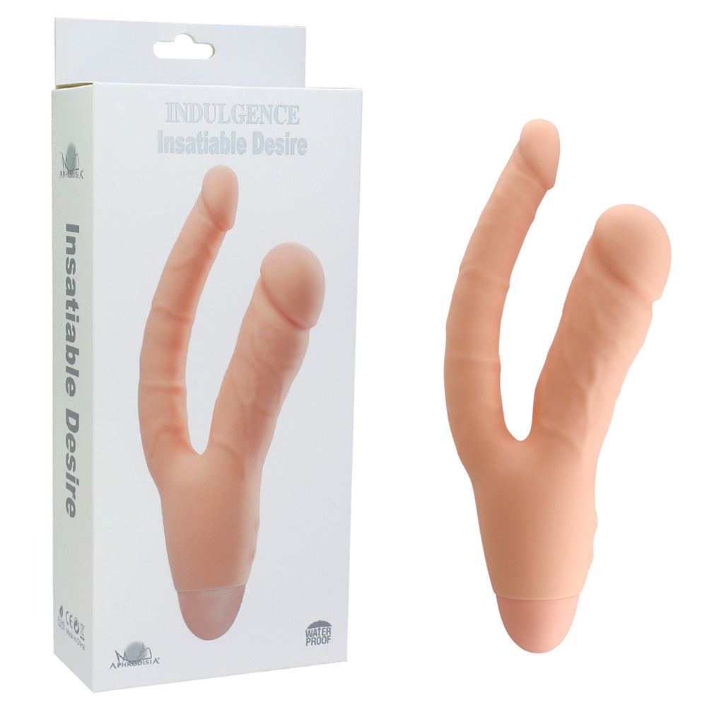 Realistic Double Penetration Vibrator for Women - Powerful G-Spot & Clitoral Stimulation - Waterproof Silicone Adult Toy for Couples Play & Solo Pleasure - Perfect for Romantic Nights & Self-Care Moments