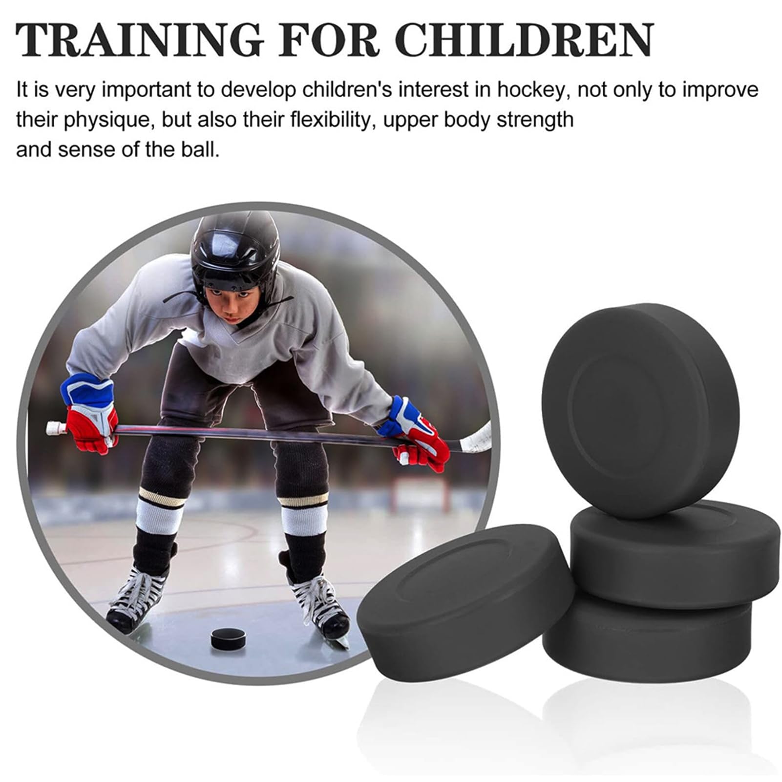 1/2/4PCS Professional Ice Hockey Training Pucks - Black Matte Impact Glide Pucks for Practice & Classic Training - Standard Indoor Hockey Sports Equipment for Rinks, Backyard Drills & Gym Sessions