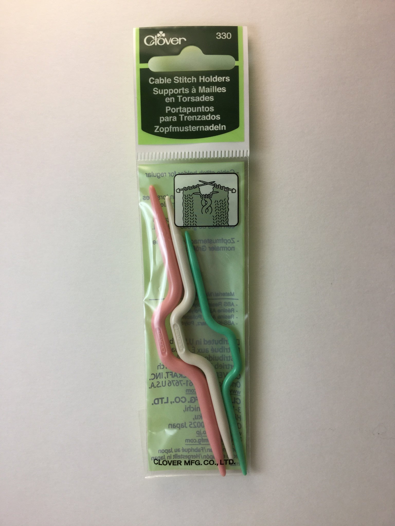 Clover Cable Knitting Needles - Set of 3 Stainless Steel Interchangeable Needles for Knitting & Crochet | Perfect for Socks, Sweaters & DIY Craft Projects