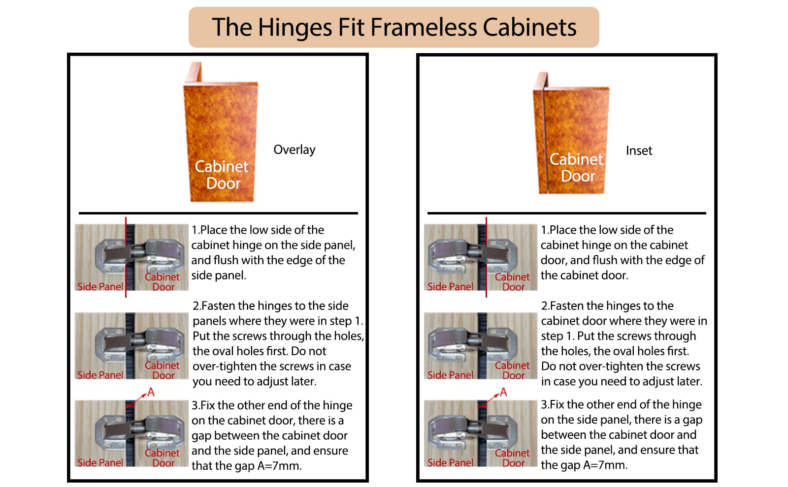 12-Pack Soft Close Hidden Cabinet Door Hinges - Slow Close Frameless Concealed Surface Mount Hinges for Kitchen Cabinets, Bathroom Vanities & Furniture - Durable & Quiet Operation