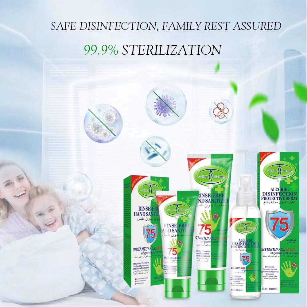 Portable Hand Sanitizer Gel - 50ml Alcohol-Based Disinfectant for Deep Hand Hygiene, No-Rinse Sterilizing Liquid (Ideal for Travel, Office & Public Use)