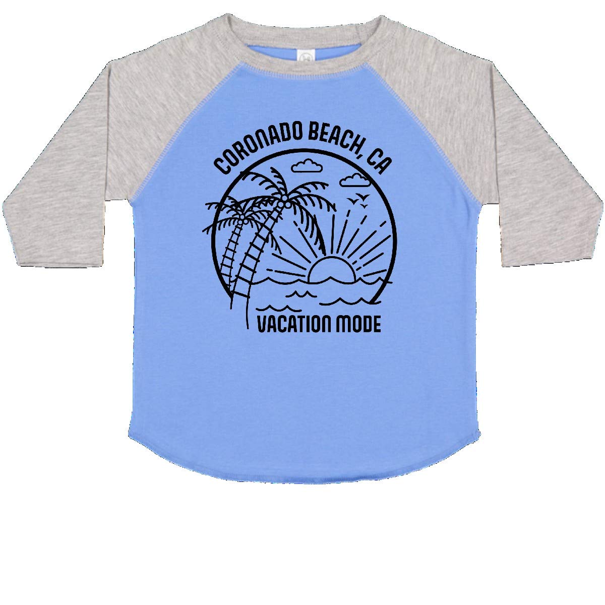 Inktastic Summer Vacation Mode Coronado Beach California Toddler T-Shirt - Cute Graphic Tee for Boys & Girls, Soft Cotton Kids Shirt for Beach Trips & Family Vacations