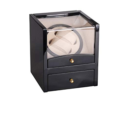 Luxury Electric Watch Winder Box - Automatic Mechanical Watch Winding & Storage Case with Single Motor (US Plug, Color W115B) - Perfect for Watch Collectors & Display in Bedroom/Office