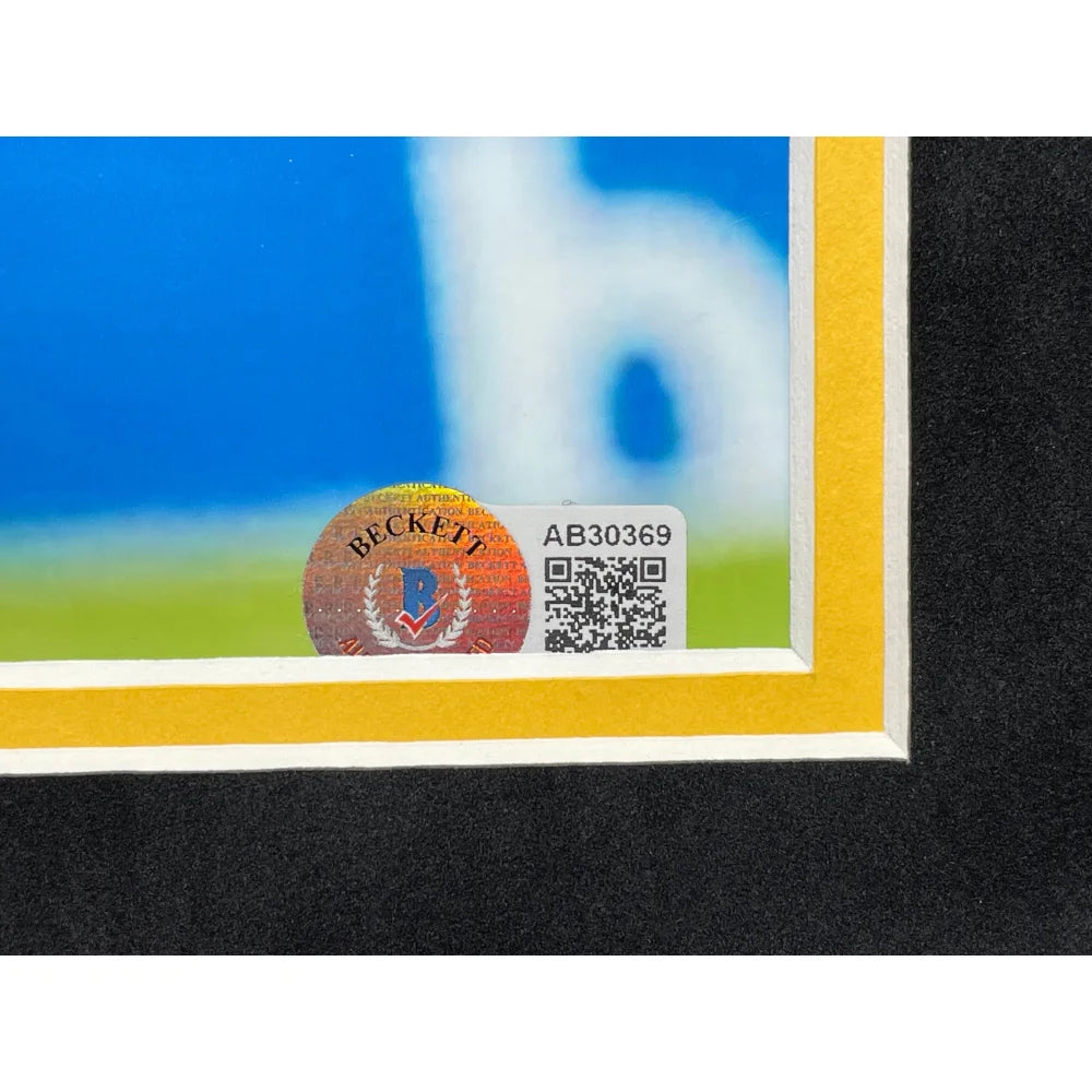 Authentic Lionel Messi Autographed FC Barcelona 11x14 Framed Photo with Beckett COA - Perfect for Soccer Fans, Sports Memorabilia Collectors & Home/Office Decor
