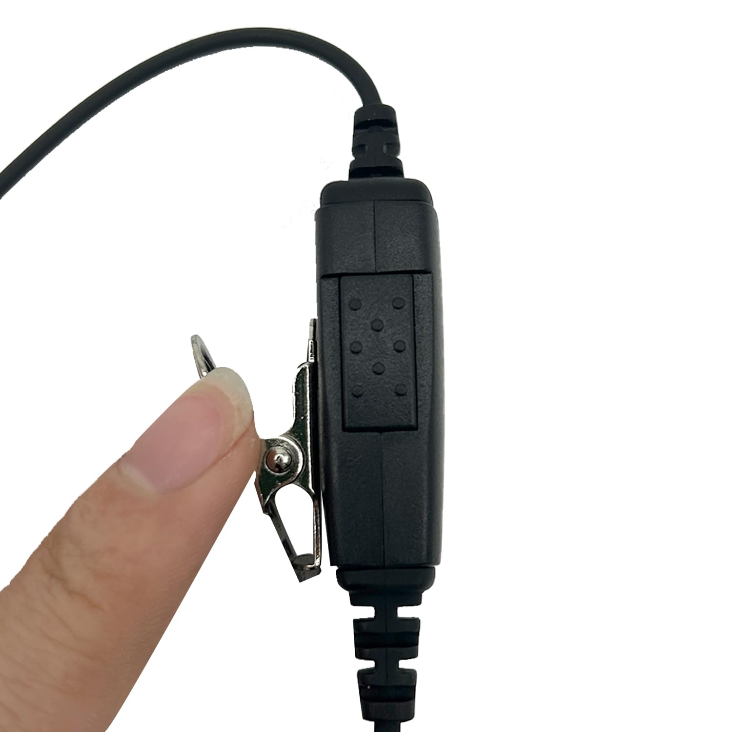VBLL G Shape Swivel 2 Pin Earpiece with Microphone - Compatible with UV-5R, BF-F8HP, BF-888S, H-777, RT Series & TK Radios - Hands-Free Communication for Ham Radio, Security, and Outdoor Activities