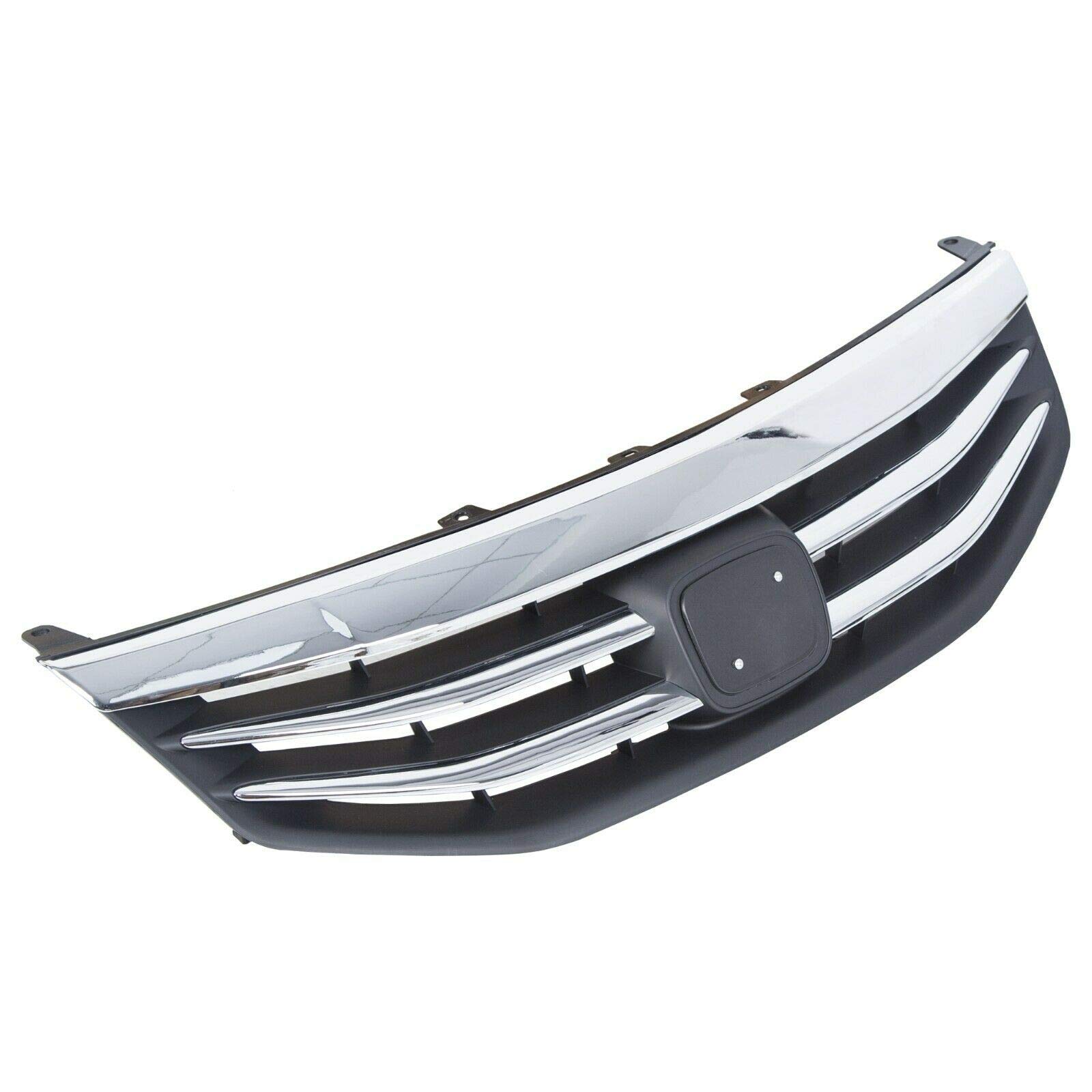 2011-2012 Honda Accord Upper Front Chrome Bumper Grille Replacement - Perfect for Car Customization & Radiator Protection