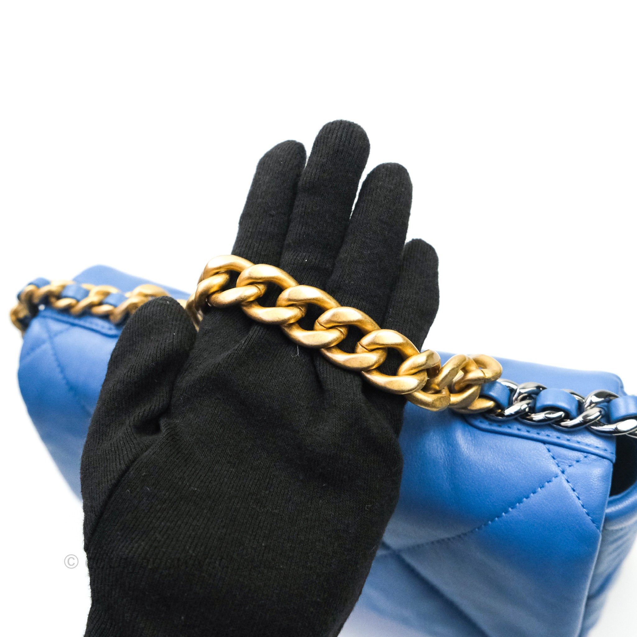 Chanel 19 Small Handbag in Blue with Mixed Hardware - Luxury Crossbody Bag for Women, Perfect for Date Night & Evening Events