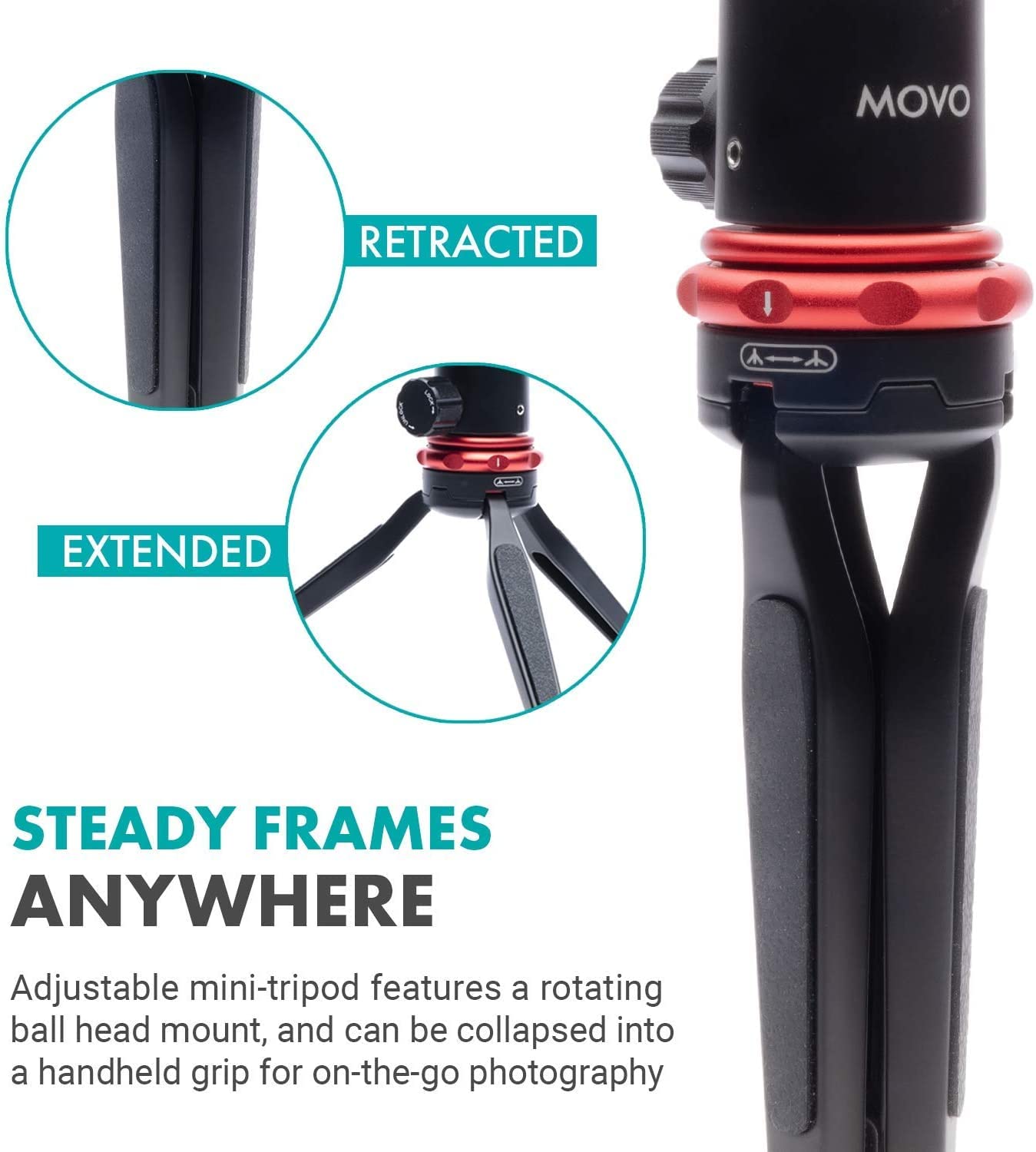 MOVO iVlog1 Smartphone Vlogging Kit - Supercardioid Mic, Mini & Full-Size Tripods, LED Light, Wide-Angle Lens for iPhone/Android - Perfect for YouTube, TikTok, Travel & Live Streaming