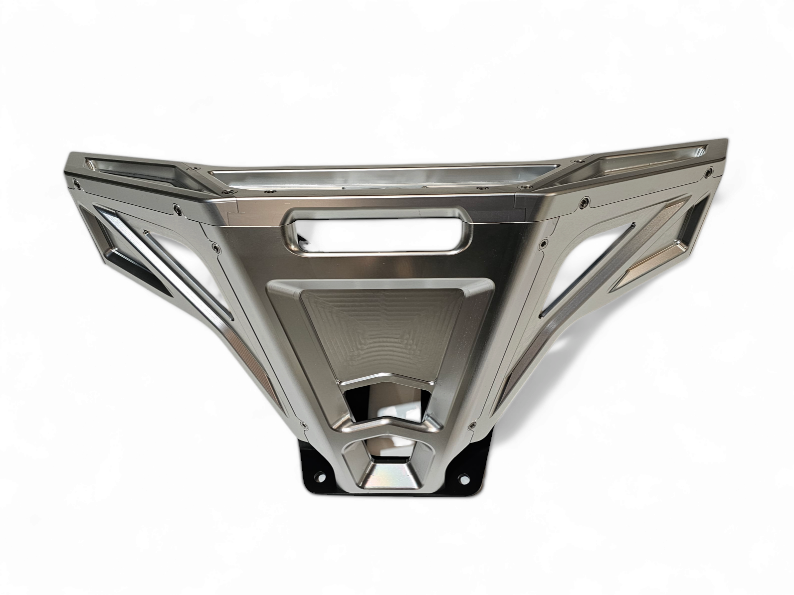 2022-2025 Polaris RZR Pro R & Turbo R Machined Billet Front Winch Bumper (Clear Anodized) - Heavy-Duty Off-Road Protection for Trail Riding & Rock Crawling - FWB610031