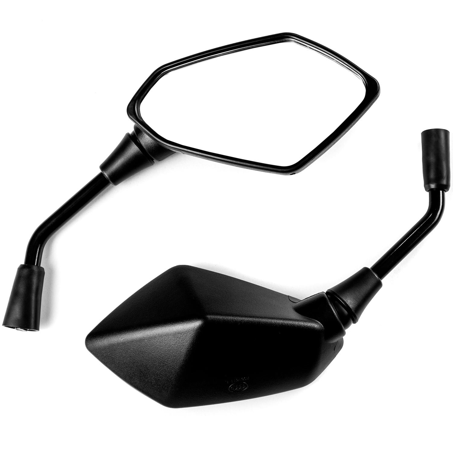 Krator Universal Black Motorcycle Mirrors - Compatible with Honda VTX 1800 (Type C, R, S, N, F, T) Retro Style - Enhance Safety & Style for Cruiser, Touring & Custom Bikes