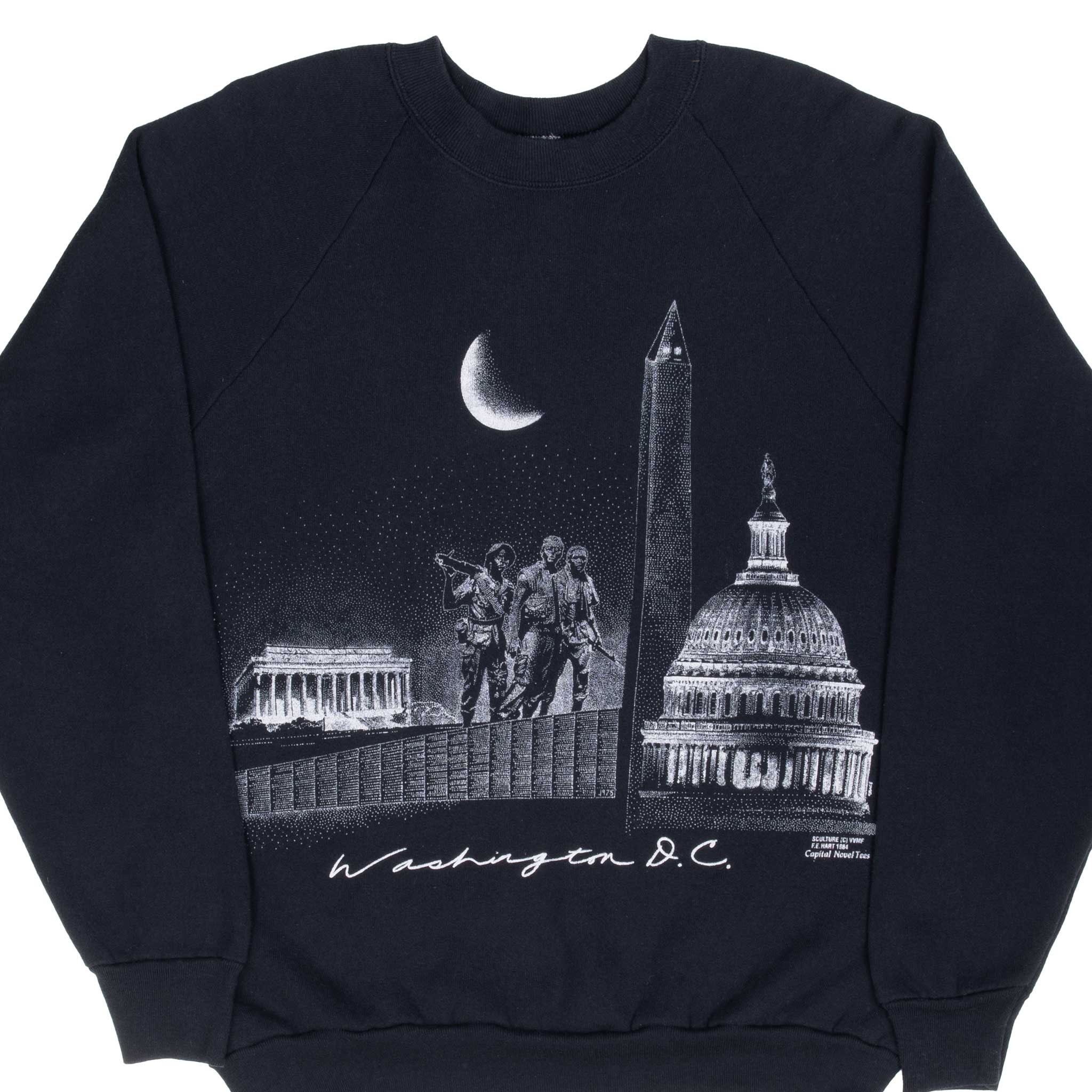 Vintage Veteran Memorial Washington DC 1991 Sweatshirt - Large Size, Made in USA | Patriotic Unisex Hoodie for Veterans Day, Memorial Day & Military Appreciation Events