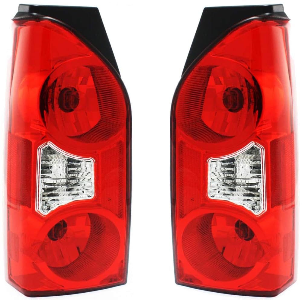 Halogen Replacement Tail Lights for 2005-2015 Nissan Xterra - Compatible with Part Numbers NI2800173, NI2801173, 26555EA025, 26550EA025 - Pair - Enhanced Visibility & Safety for Night Driving & Off-Road Adventures