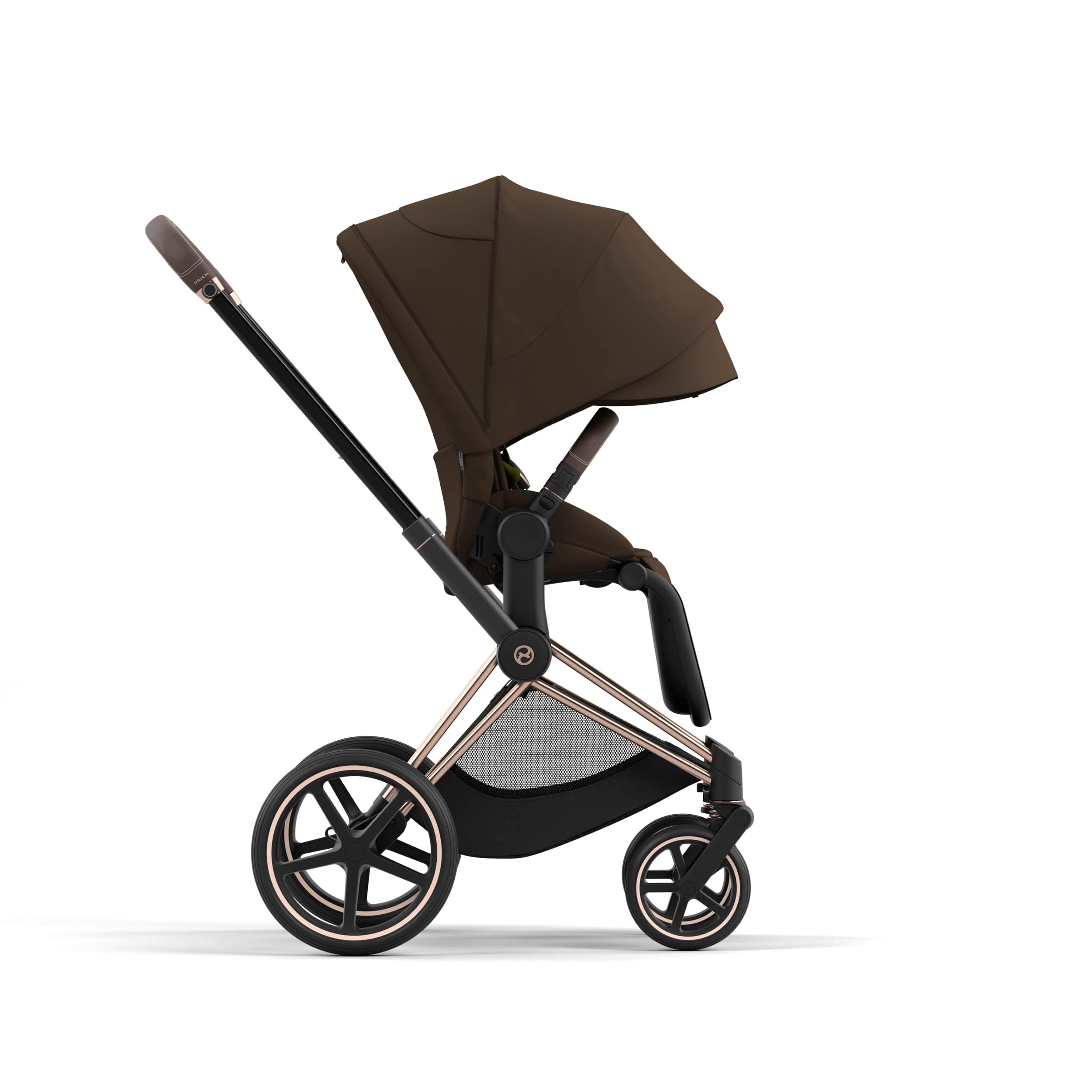 Cybex Priam 4 Complete Luxury Stroller - Rose Gold & Brown | Premium Baby Stroller for Newborns & Toddlers | Perfect for City Walks, Shopping & Travel