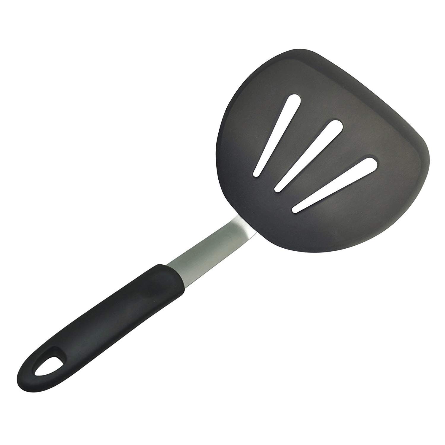 Premium Silicone Turner Spatula - Heat-Resistant Non-Stick Pancake Flipper, Egg Turner & Omelet Spatula for Cooking - Wide Rubber Kitchen Utensil for Flipping Burgers, Fish & Large Foods - Perfect for Breakfast, Baking & Grilling