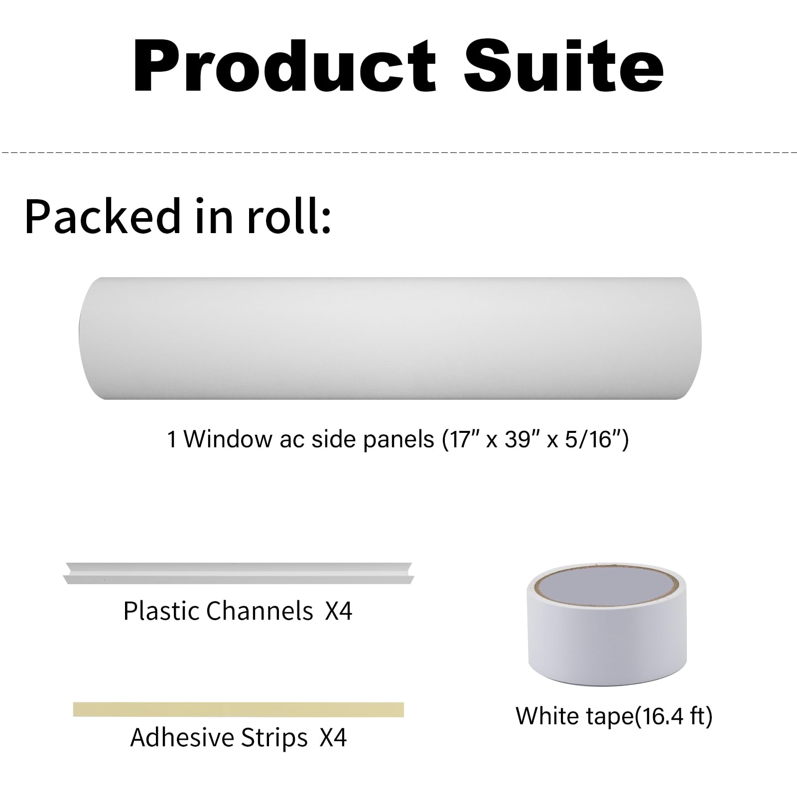 Energy Efficient SZZSAF Window Air Conditioner Side Insulated Panel - 1PC Full Surround Insulation Kit for Summer & Winter - White Foam Seal Draft Stopper for Home & Office Window AC Units - Blocks Heat, Cold Air & Noise