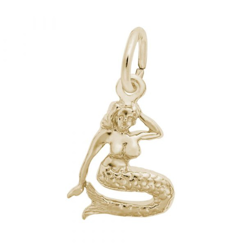 14K Gold Mermaid Pendant Necklace - Elegant Jewelry Gift for Women - Perfect for Beach Vacations, Mermaid-Themed Parties & Birthday Gifts