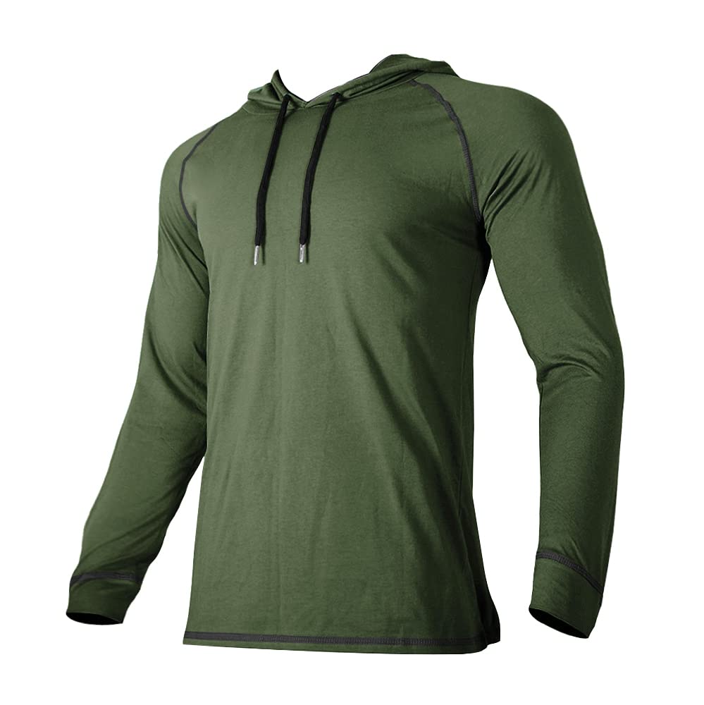 Men's Workout Hoodie - Gym Cotton Muscle Sweatshirt for Athletic Training & Running - Long Sleeve Pullover Shirt for Men - Perfect for Gym, Jogging & Casual Wear