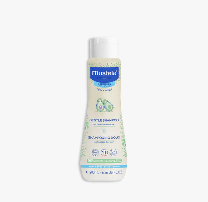 Mustela Gentle Shampoo for Normal Skin - 16.9 fl oz (500ml) | Tear-Free Baby Shampoo with Natural Ingredients | Perfect for Daily Bath Time & Sensitive Scalp Care