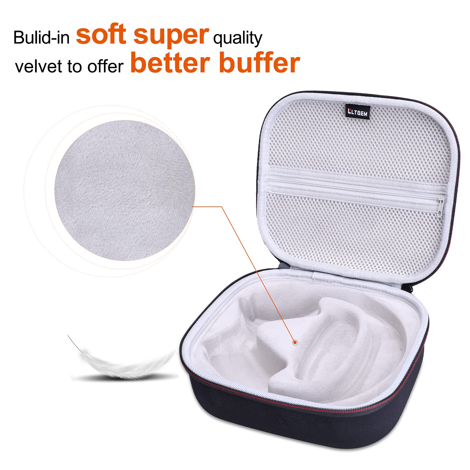 LTGEM EVA Hard Protective Case for Xbox Wireless Headset & Sony PlayStation Pulse 3D Headset - Durable Travel Storage Box for Gaming Headsets - Perfect for Travel, Home Storage, and Gaming Accessories Protection