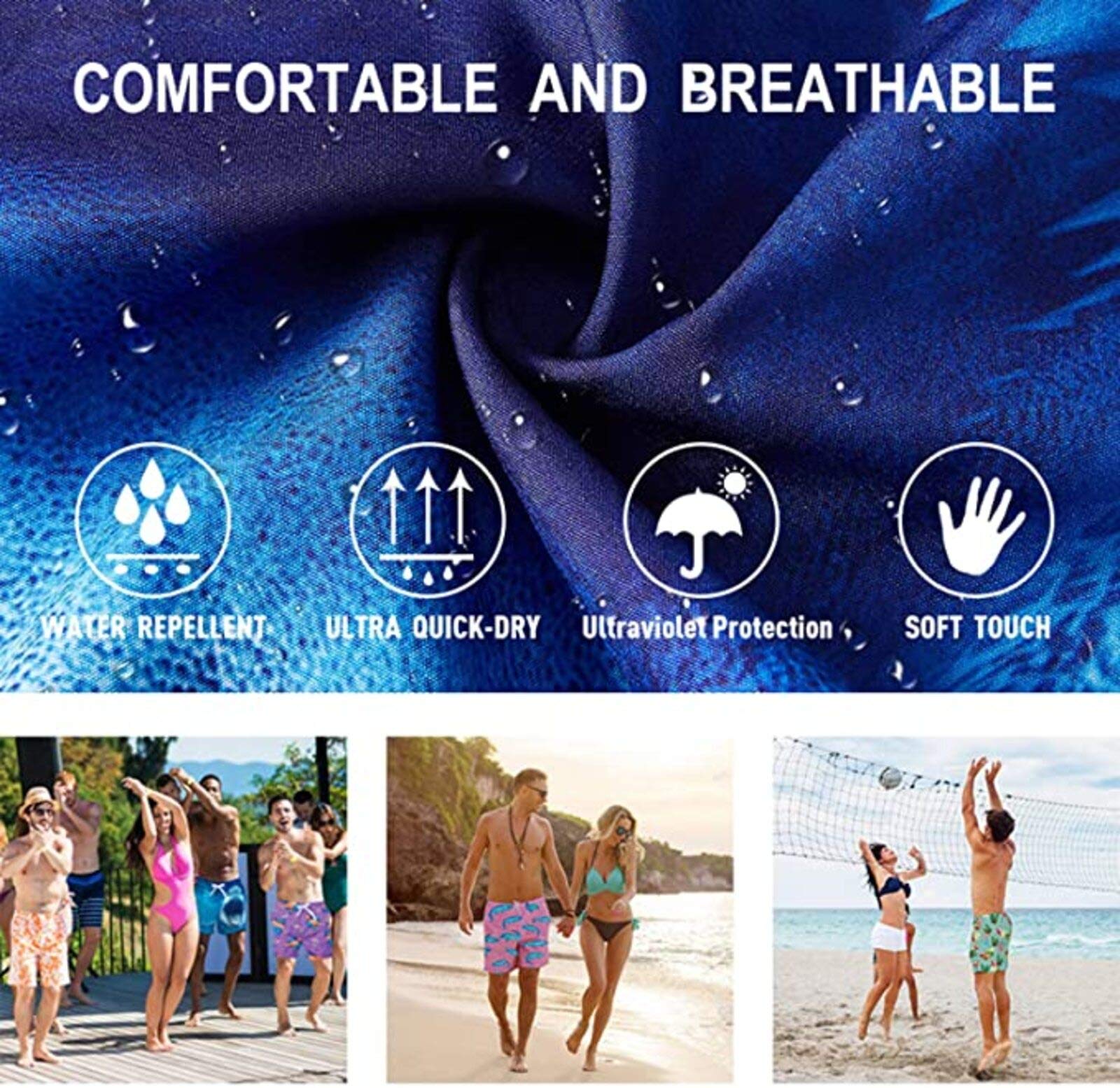 Men's Breathable Beach Shorts for Surfing & Swimming - Summer Swimwear