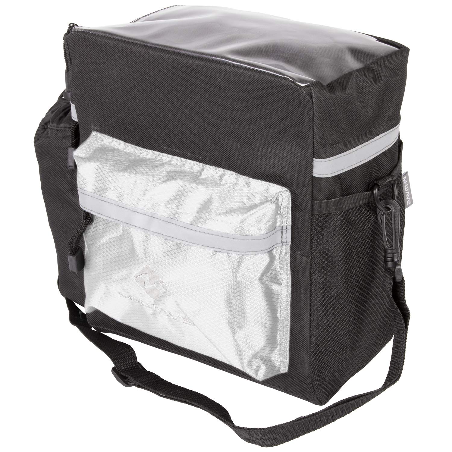 M-Wave Waterproof Bicycle Handlebar Bag - Durable Cycling Storage for Phone, Keys & Essentials - Perfect for Commuting, Road & Mountain Biking