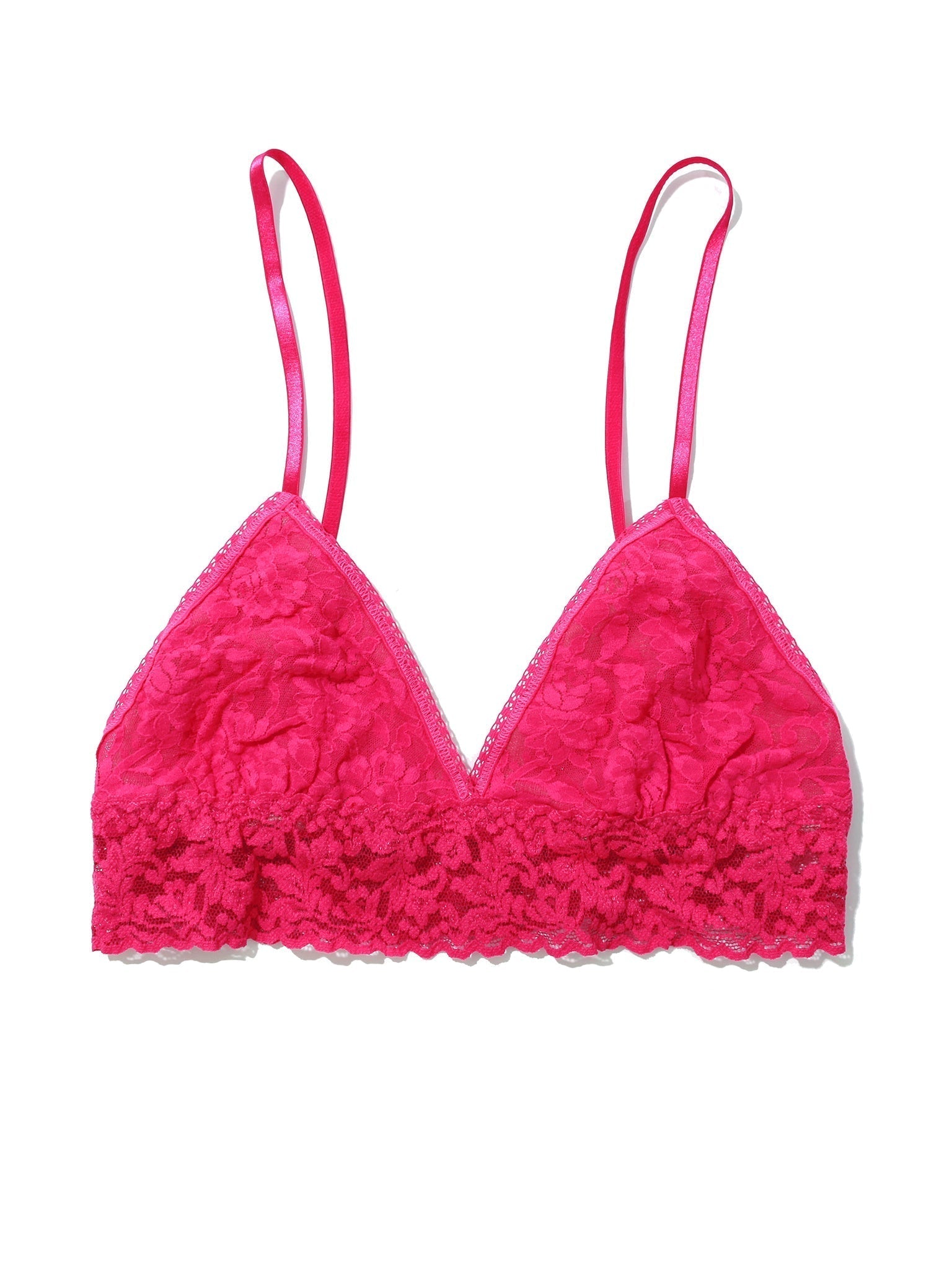 Signature Lace® Padded Triangle Bralette - Comfortable Wireless Bra for Women, Soft Stretchy Fabric, Light Support - Perfect for Yoga, Lounge & Everyday Wear