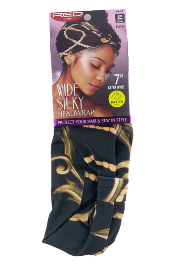 RED BY KISS Wide Silky Headwrap - Soft Satin Hair Wrap for Women - Perfect for Sleeping, Showering, and Styling