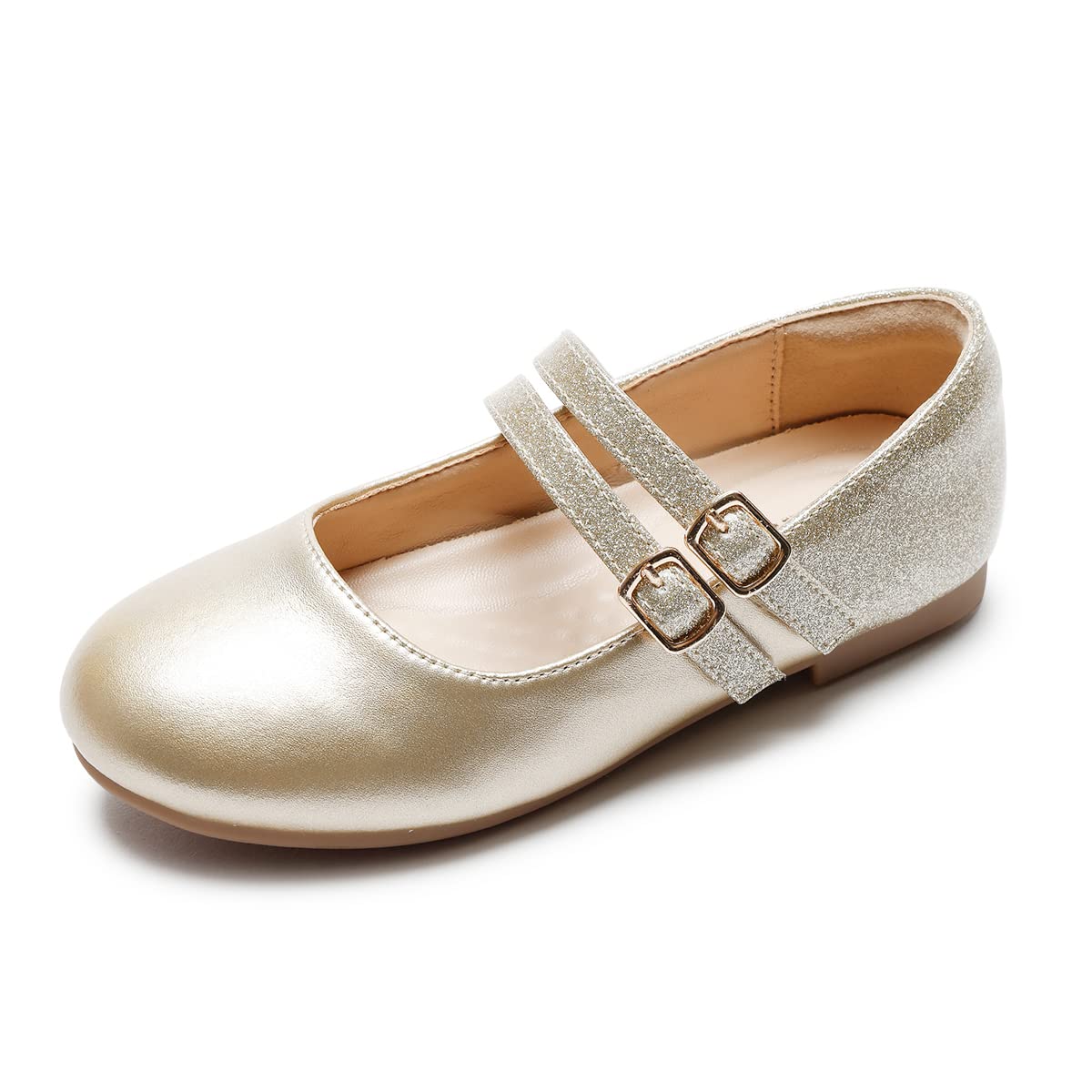 SOFTKIDS White Flower Girl Shoes - Wedding Party Bridesmaid Ballet Flats for Little Girls - Perfect for Weddings, Pageants & Special Occasions