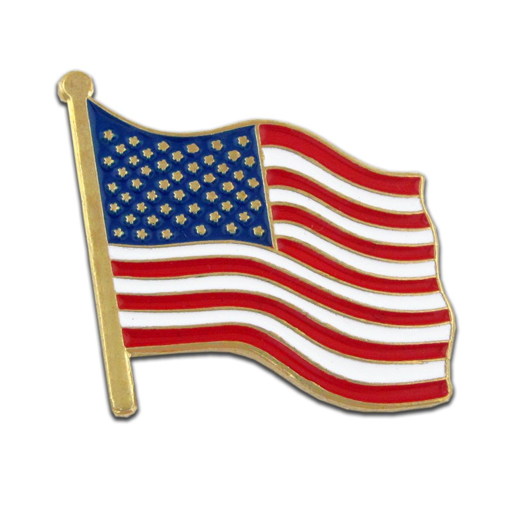 Patriotic American Flag Lapel Pin & Greeting Card Set - Perfect for Veterans Day, Memorial Day, and Political Events