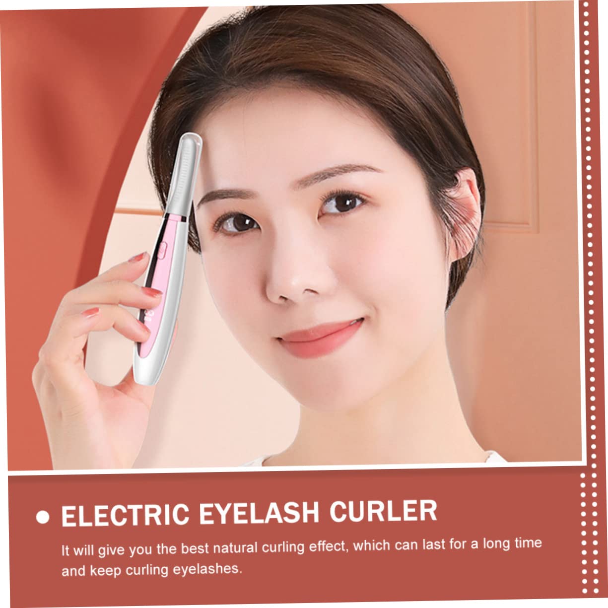 Minkissy Electric Heated Eyelash Curler - Lightweight & Comfortable Lash Curling Tool for Perfect Curls | Great for Daily Makeup, Special Occasions & Travel