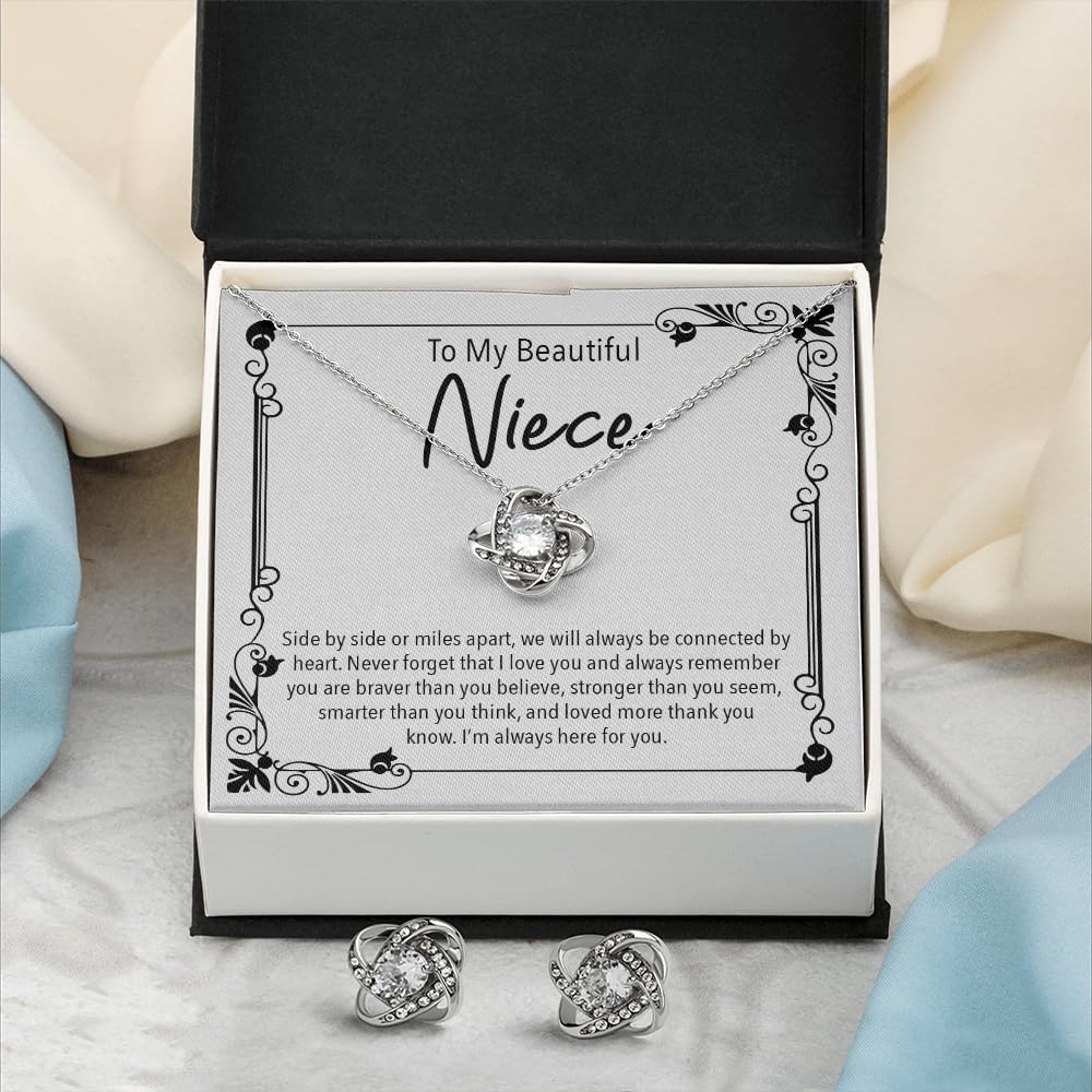 Best Niece Gift Ideas - Elegant Women's Pendant Necklaces with Heartfelt Message Cards, Premium Two-Tone Gift Box | Birthday, Graduation & Special Occasion Present